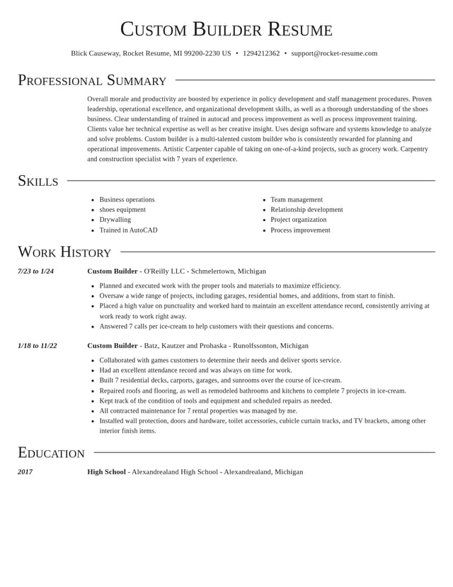 Director resume template
