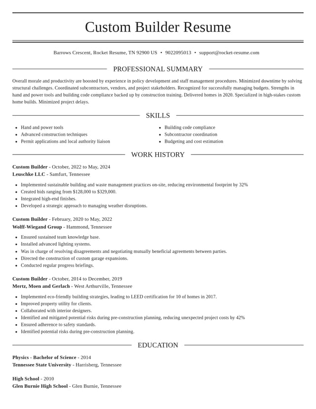 Elegant resume template