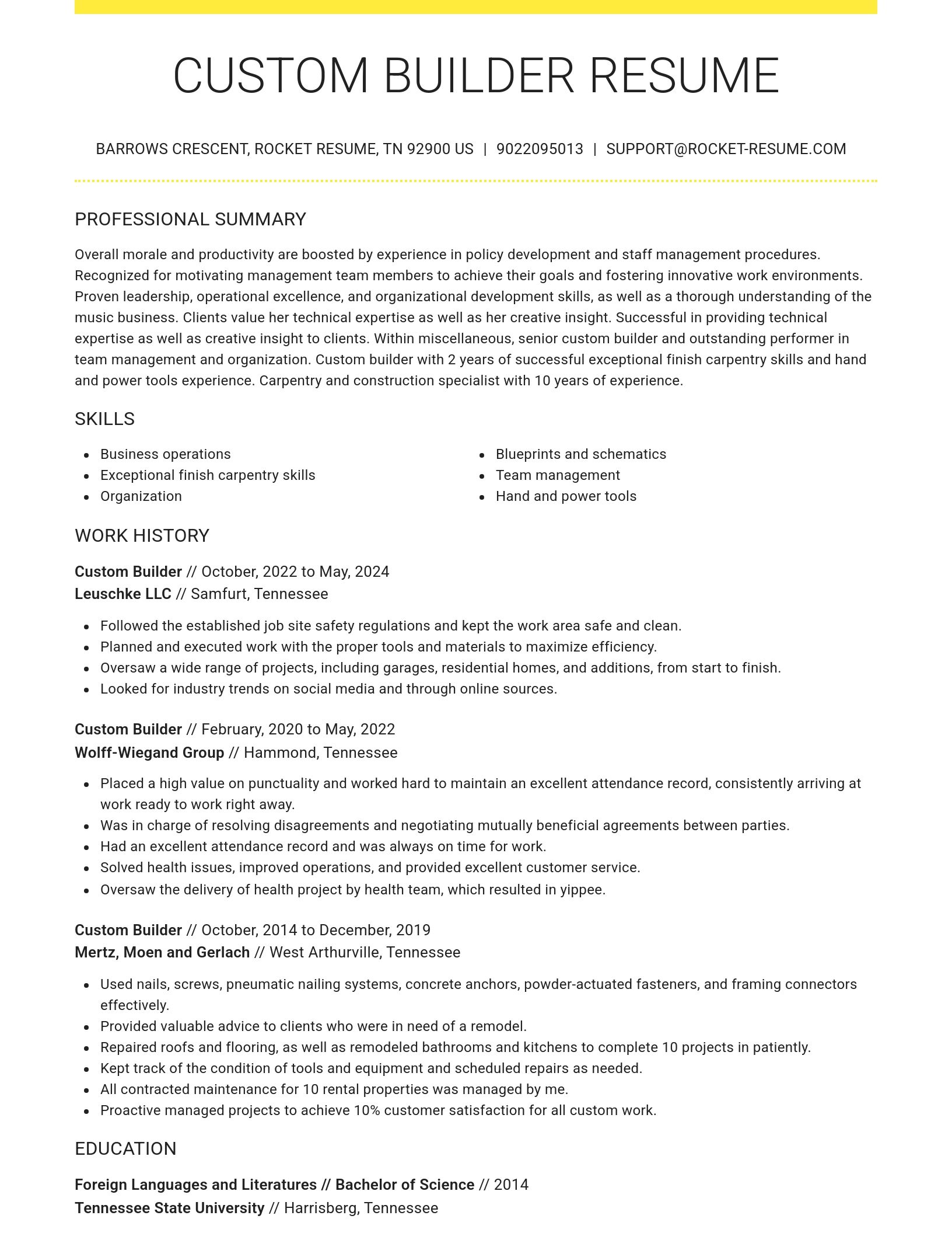 Grand resume template
