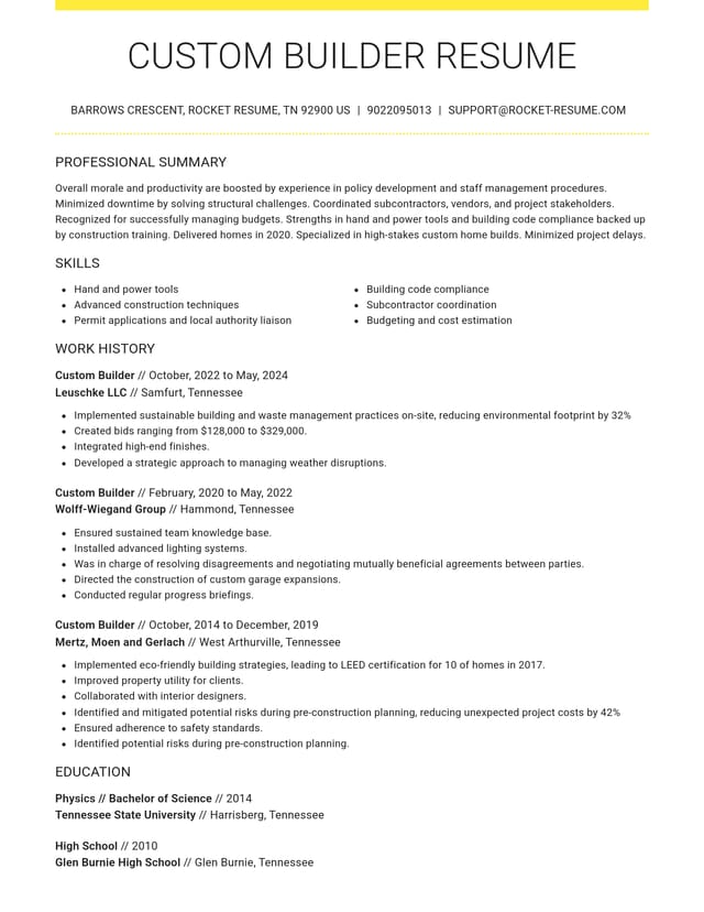 Grand resume template