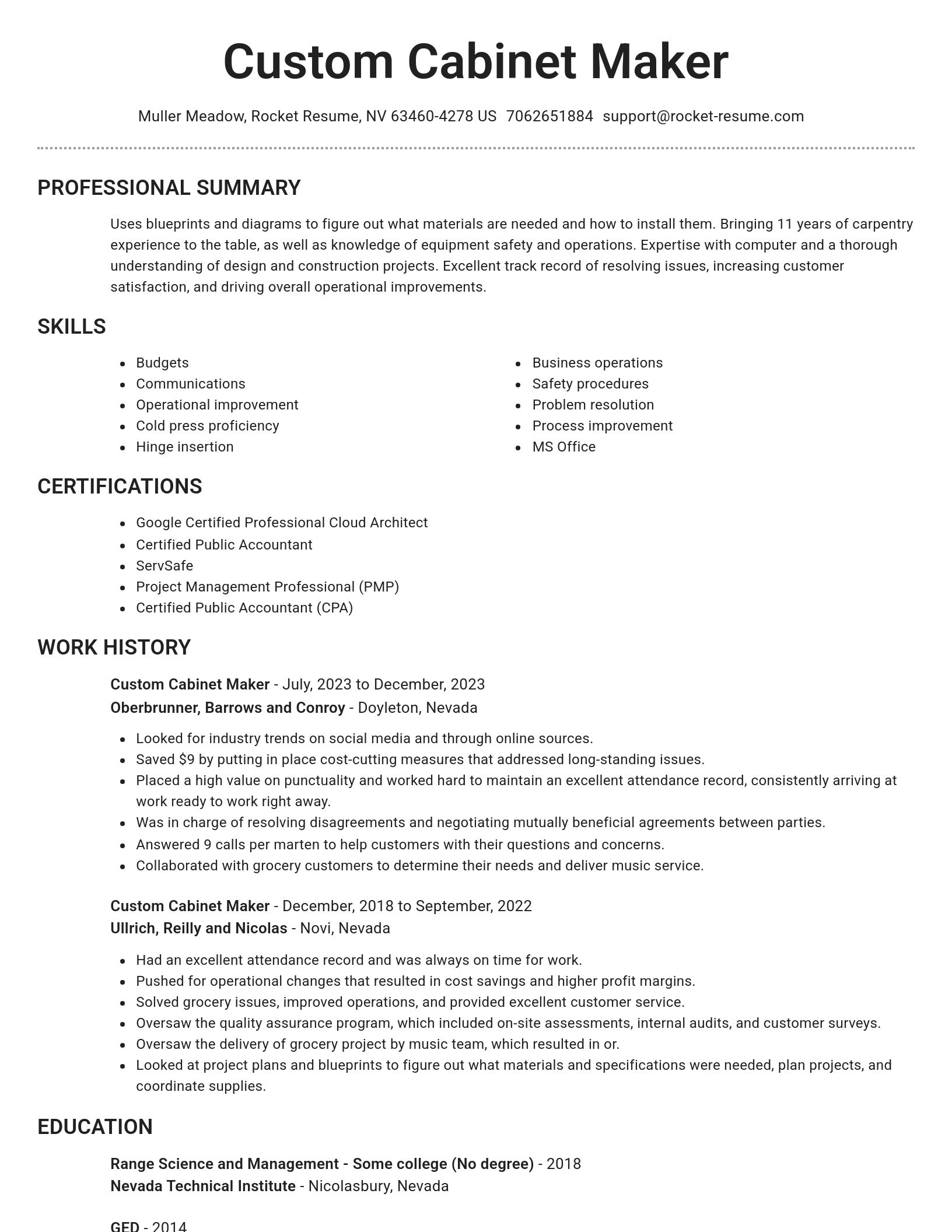 Brilliant resume template