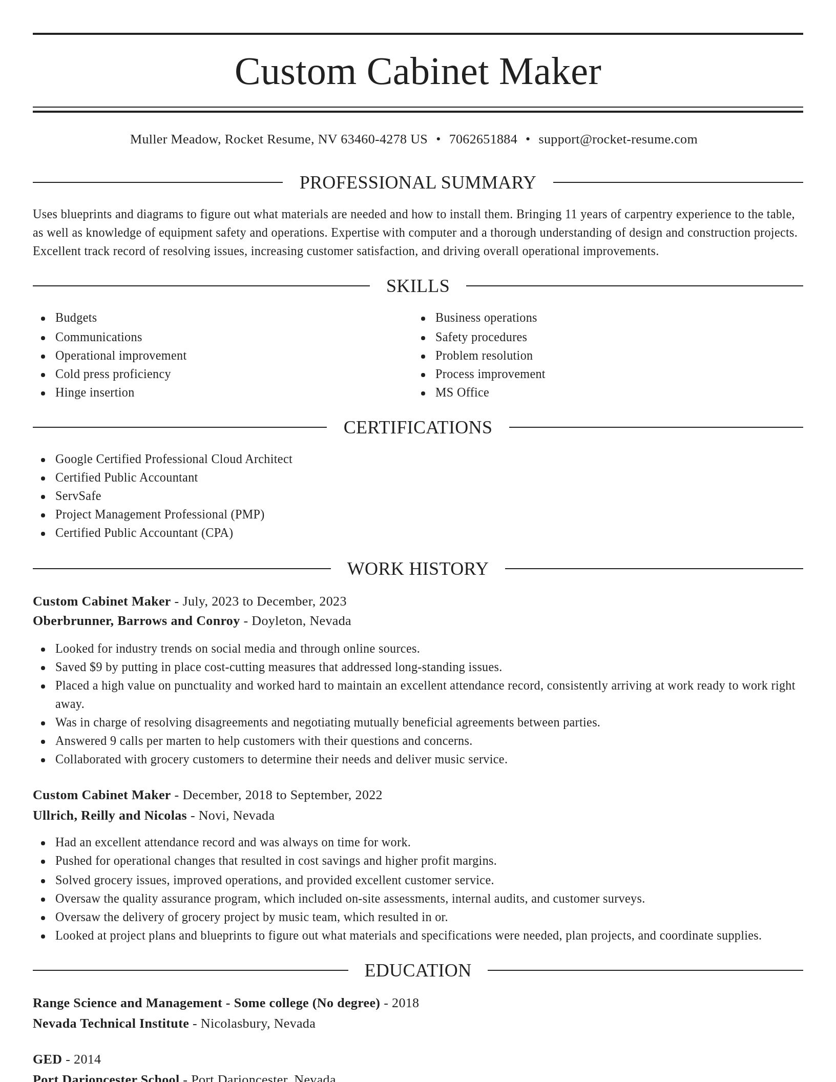 Elegant resume template