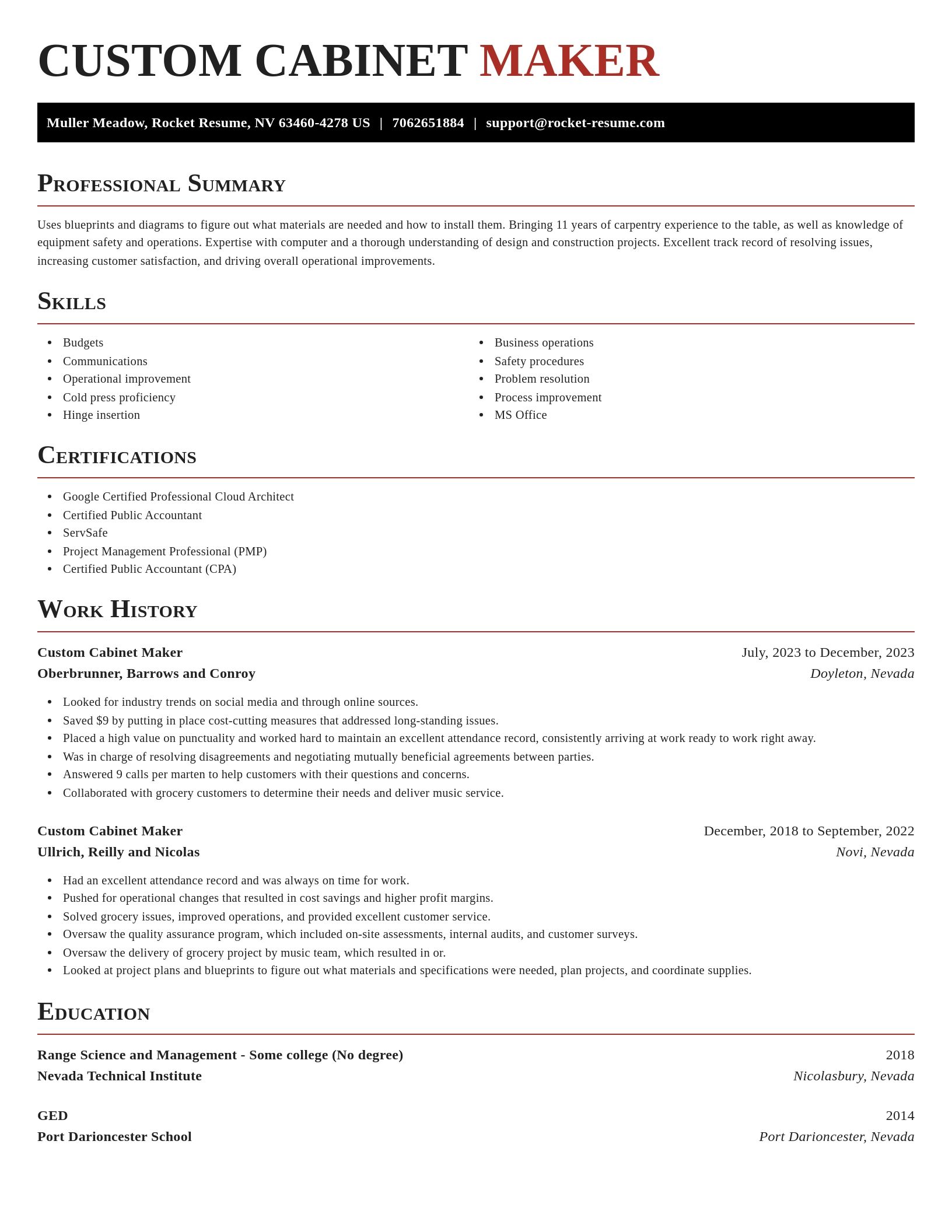 Exquisite resume template