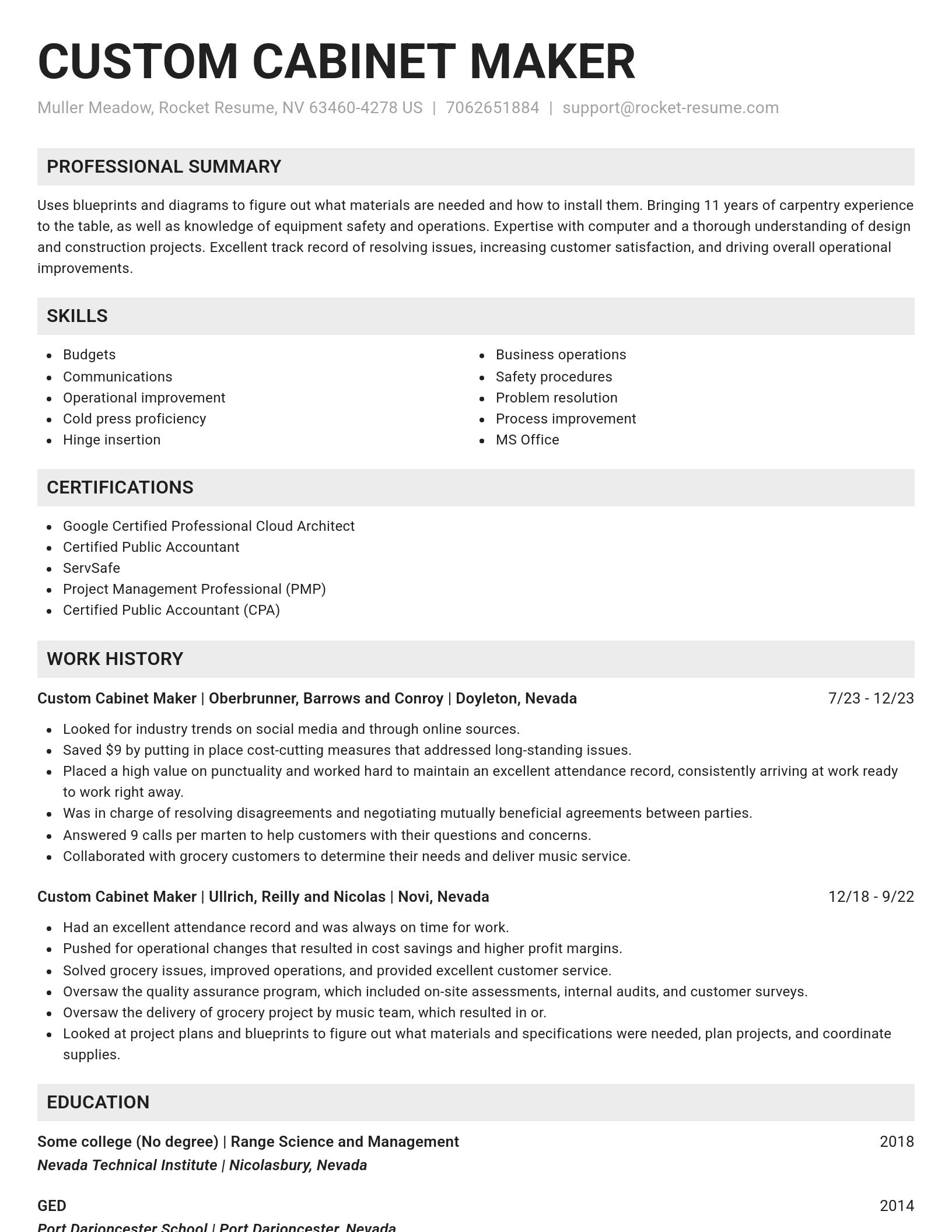 Genius resume template