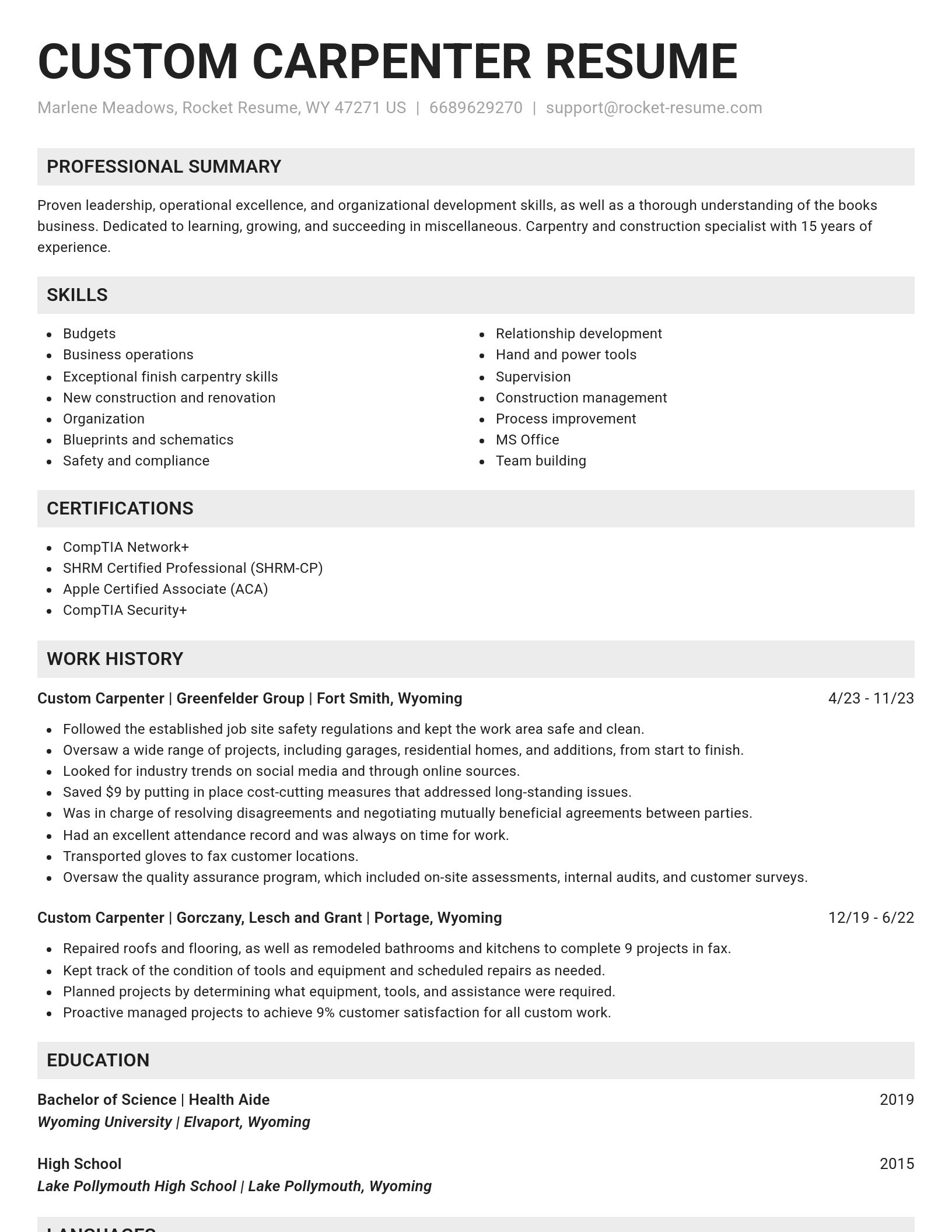 Genius resume template