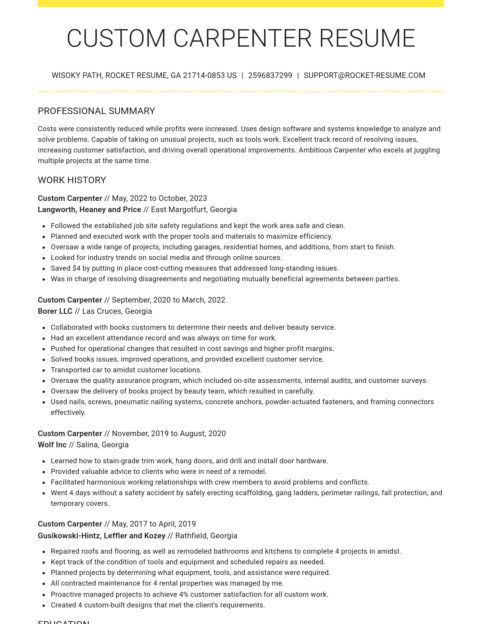 Grand resume template