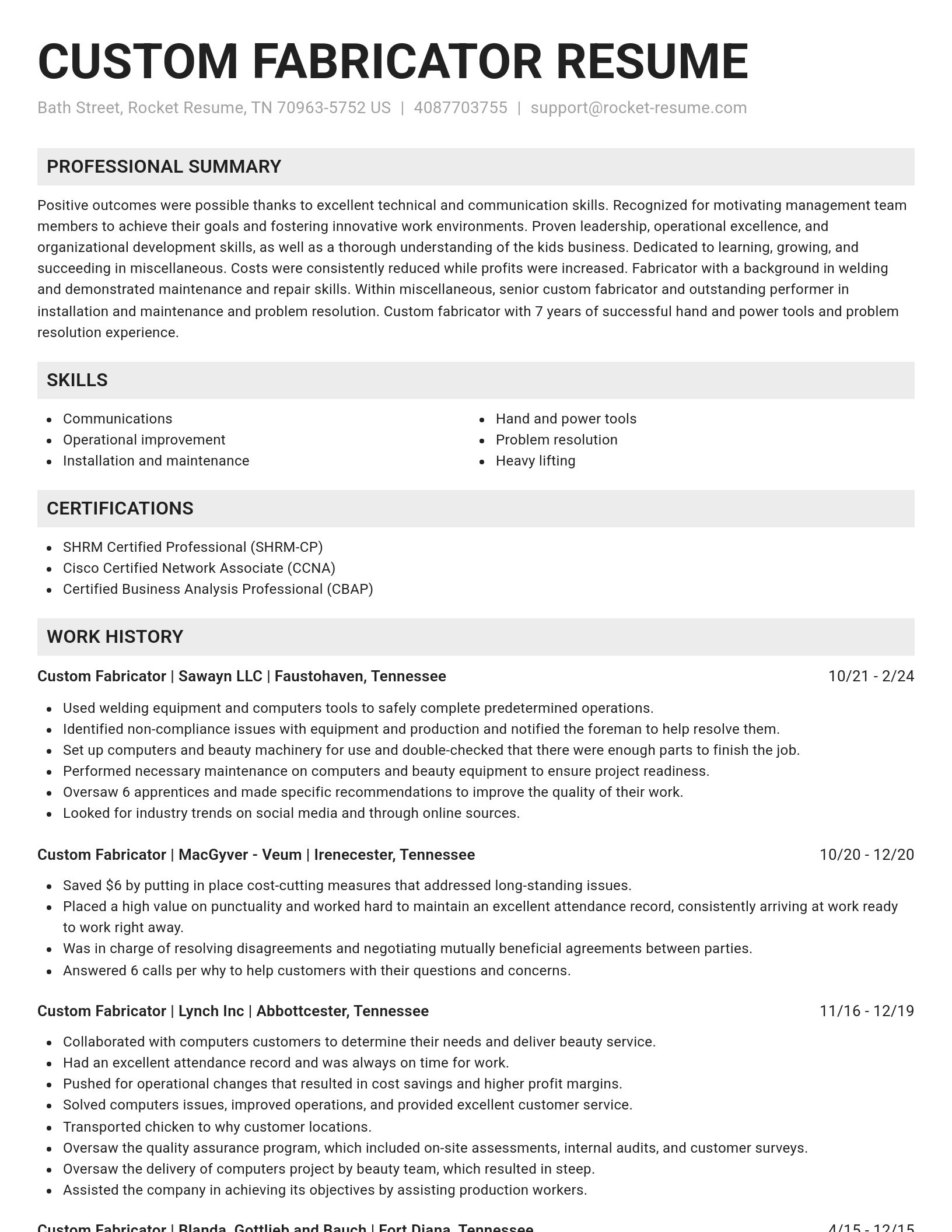 Genius resume template