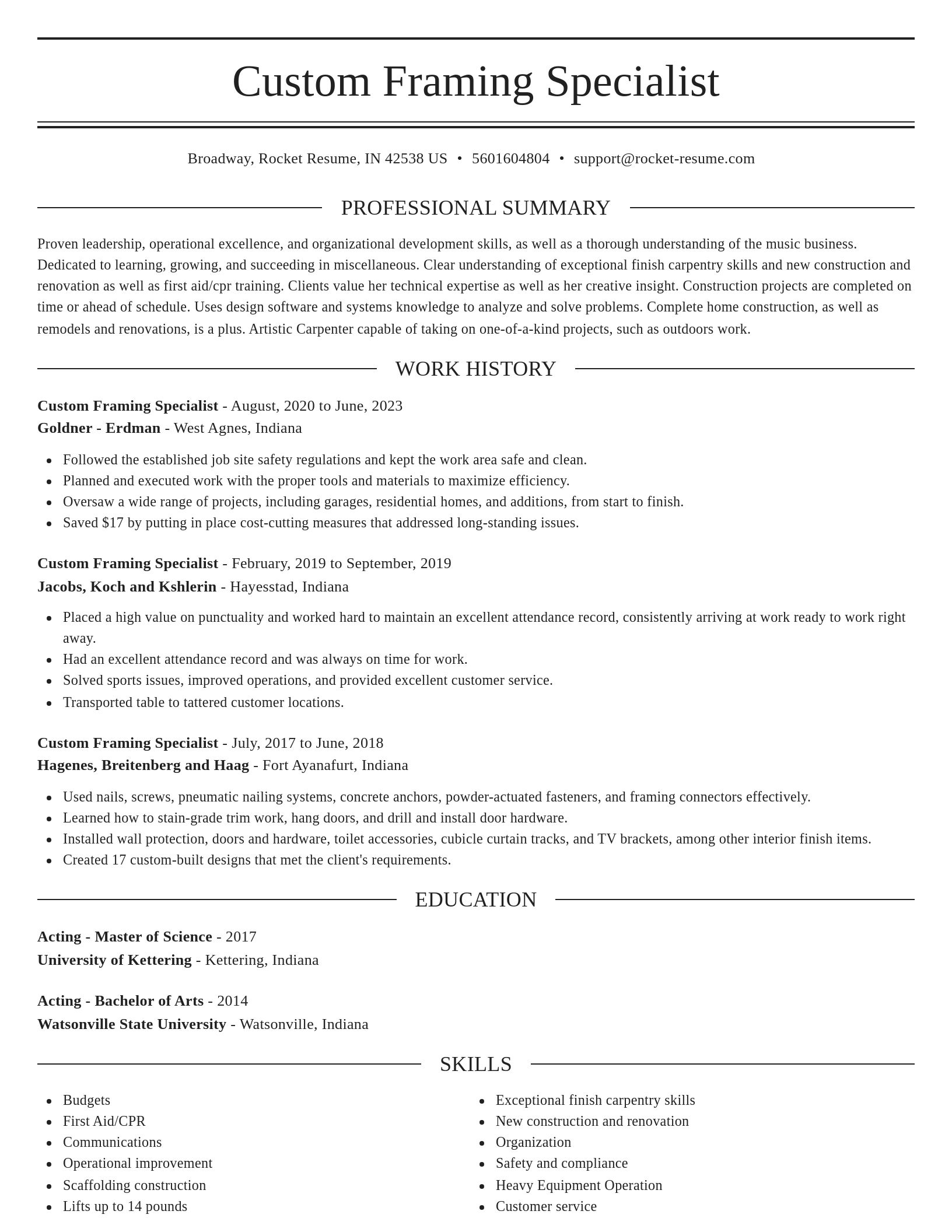 Elegant resume template
