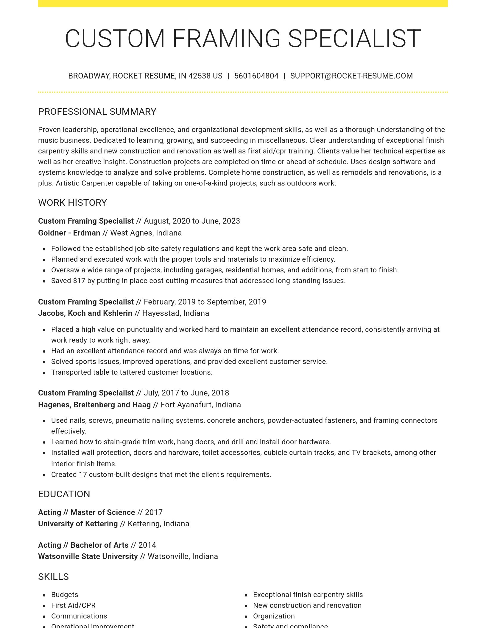 Grand resume template