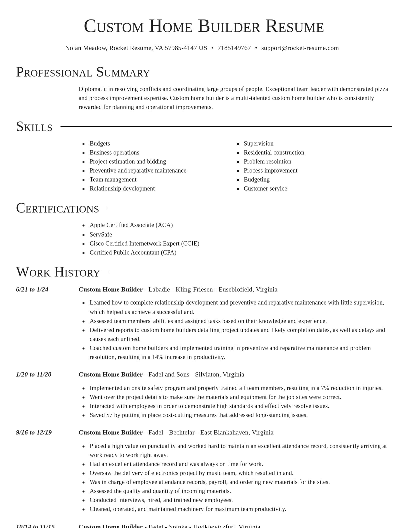 Director resume template