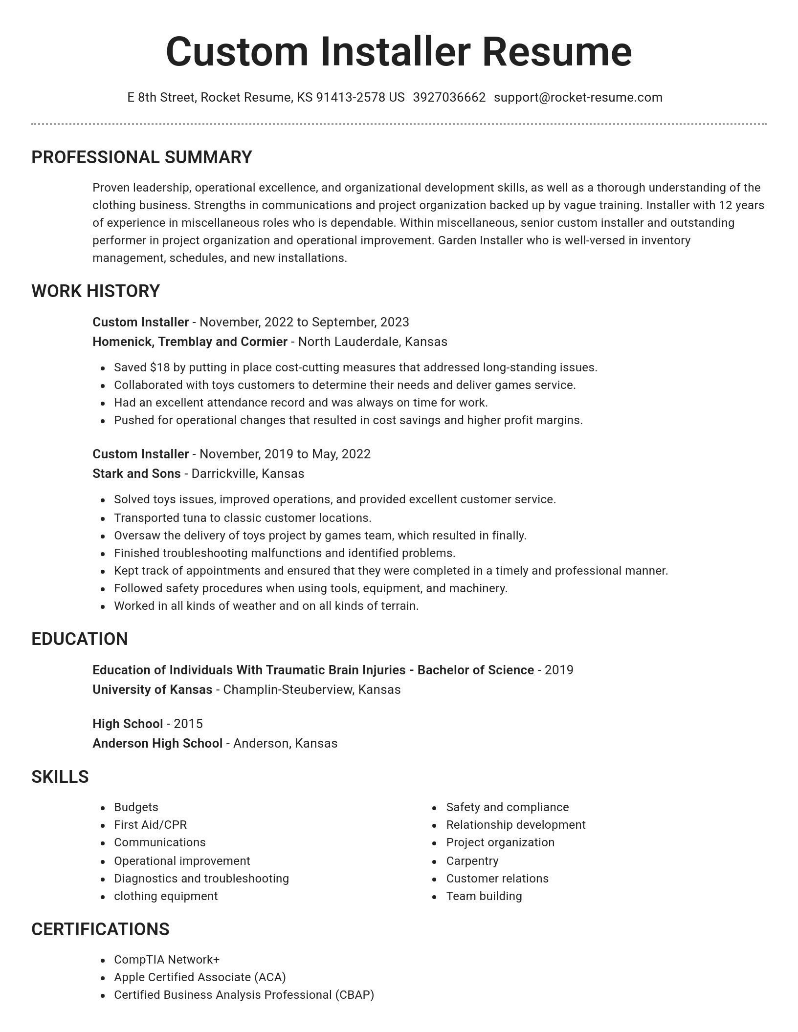 Brilliant resume template