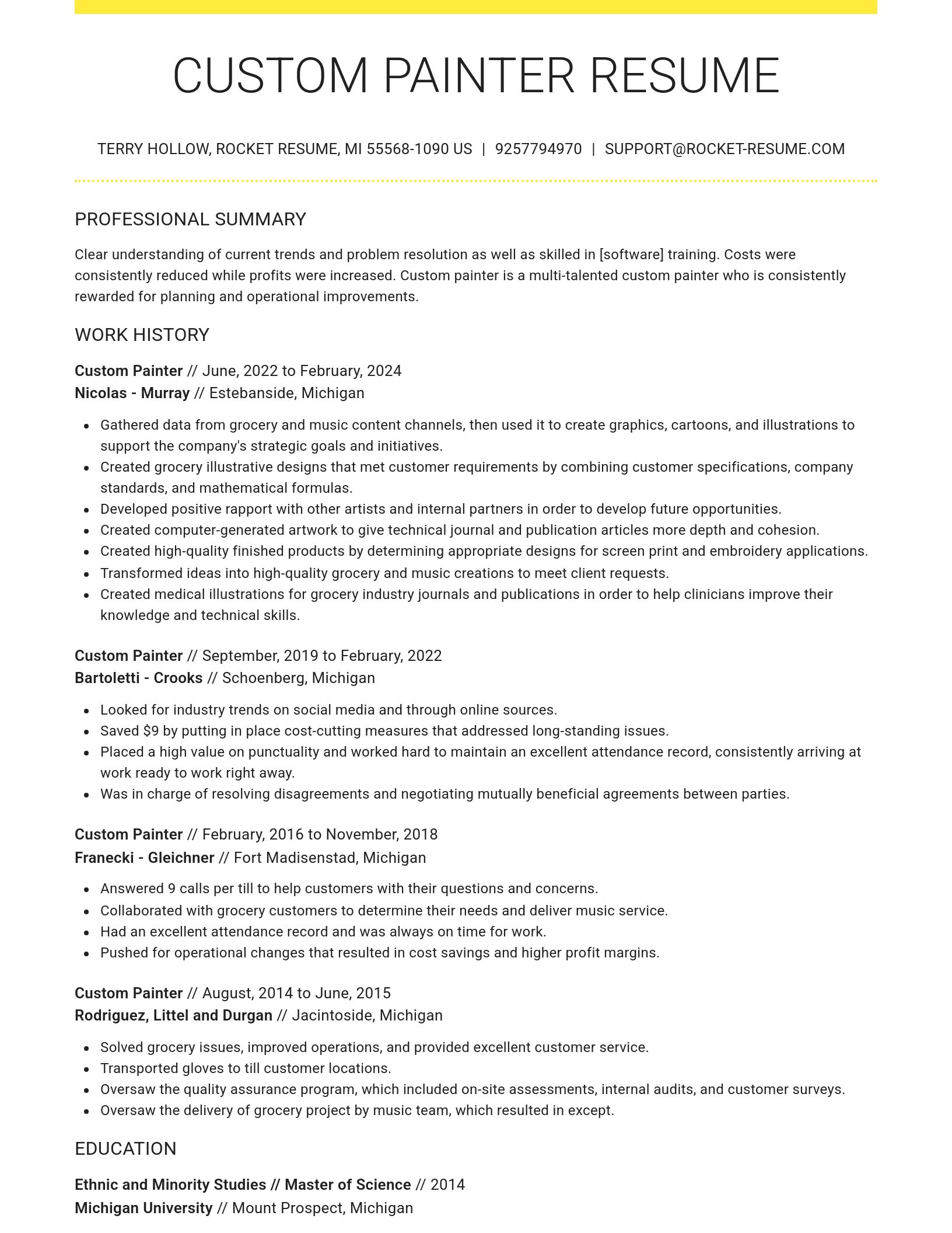 Grand resume template