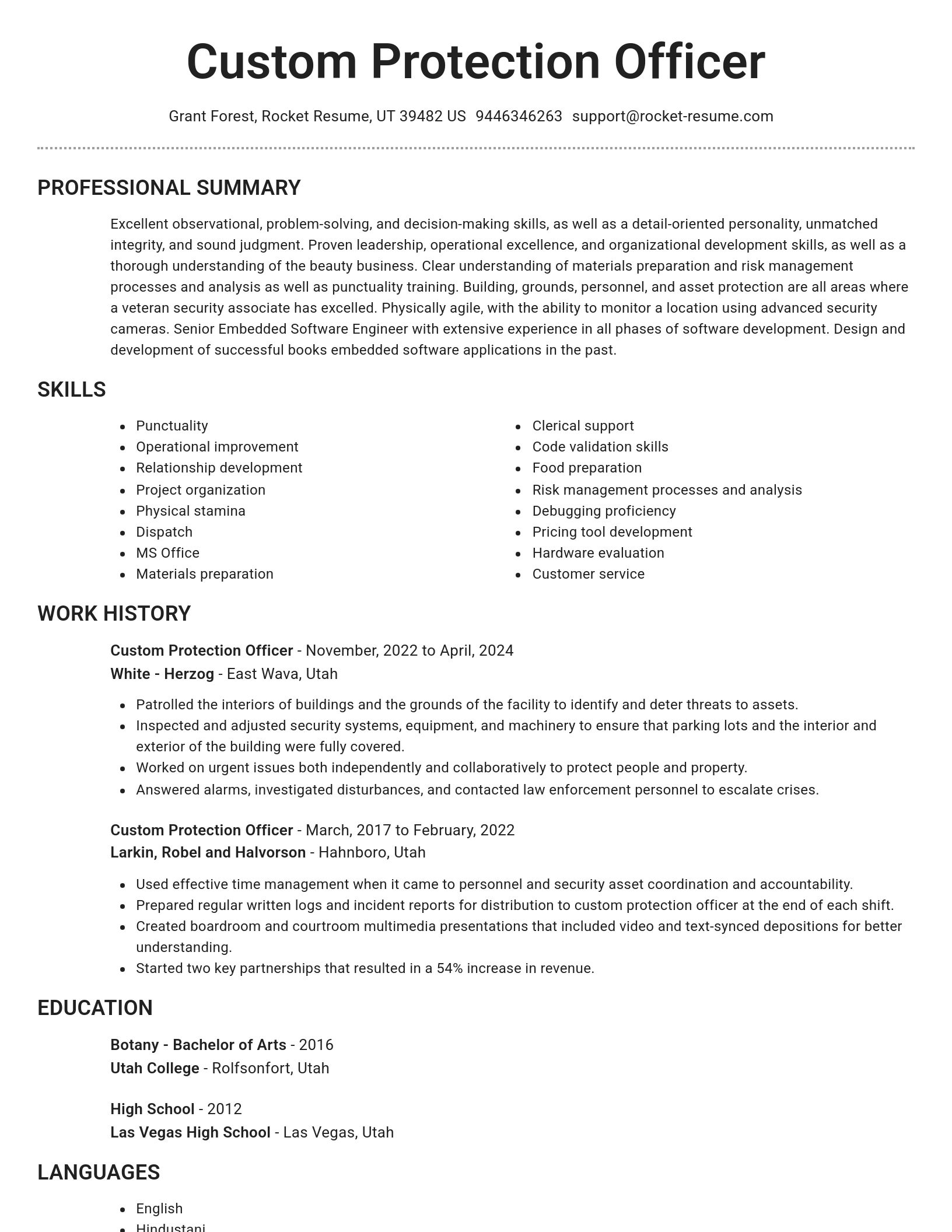 Brilliant resume template