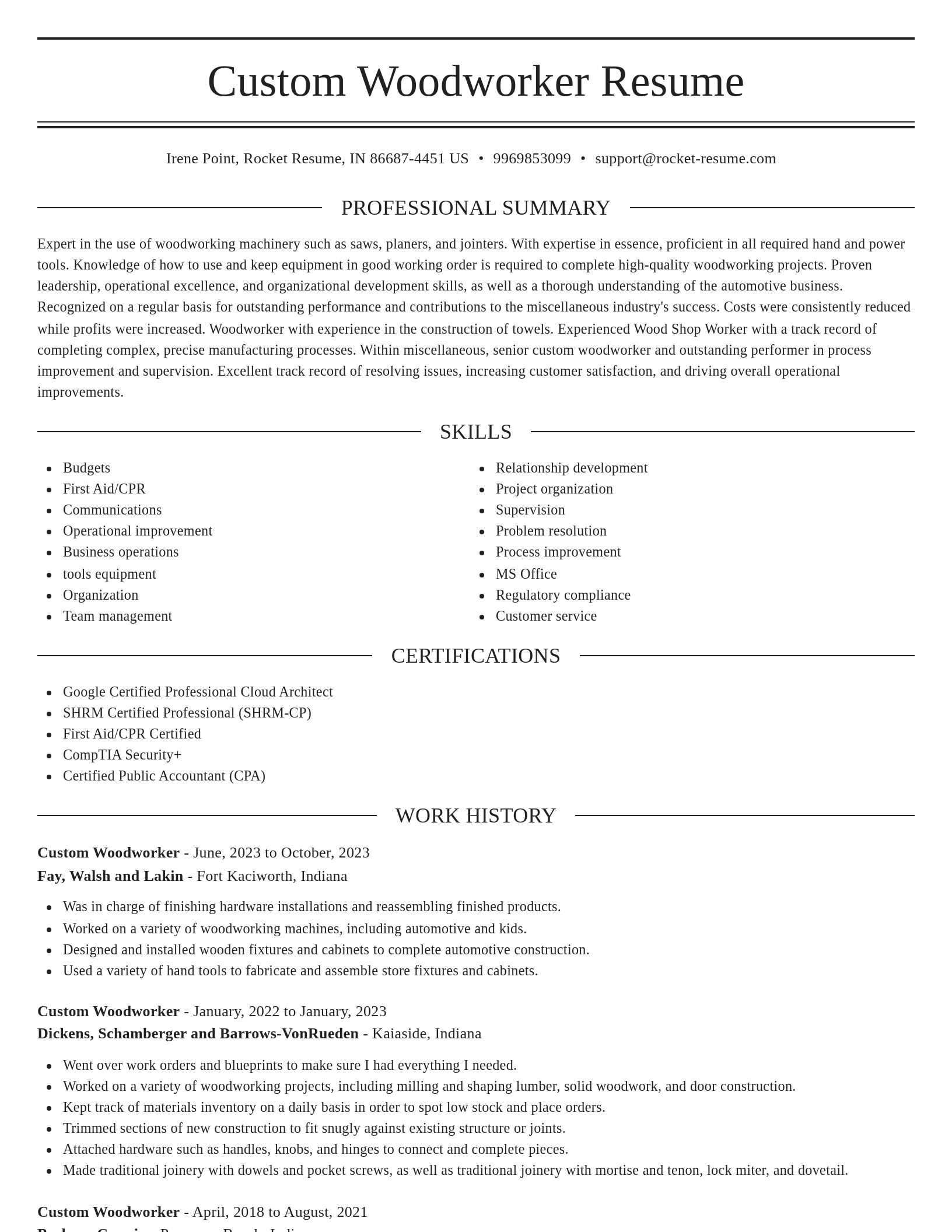 Elegant resume template