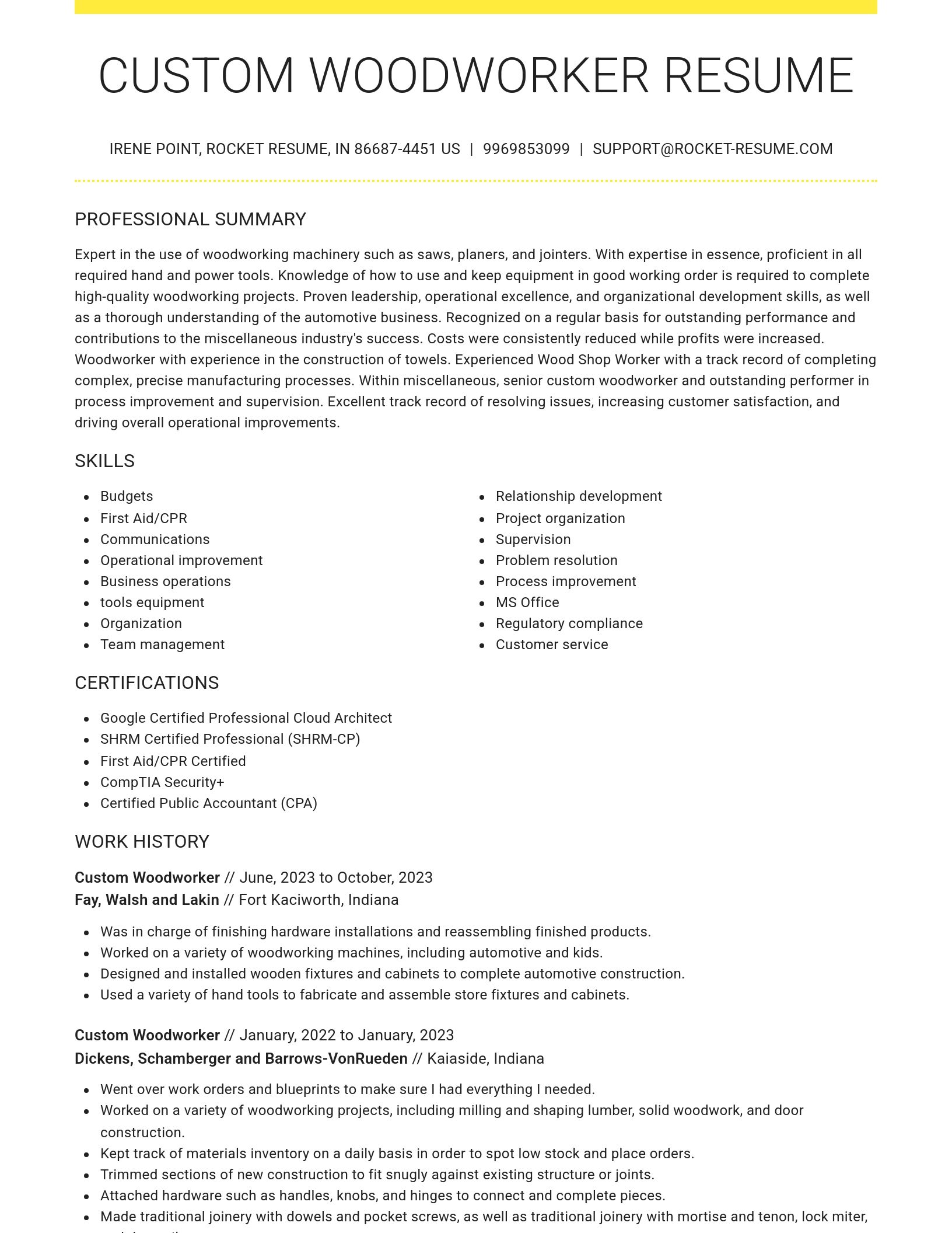 Grand resume template