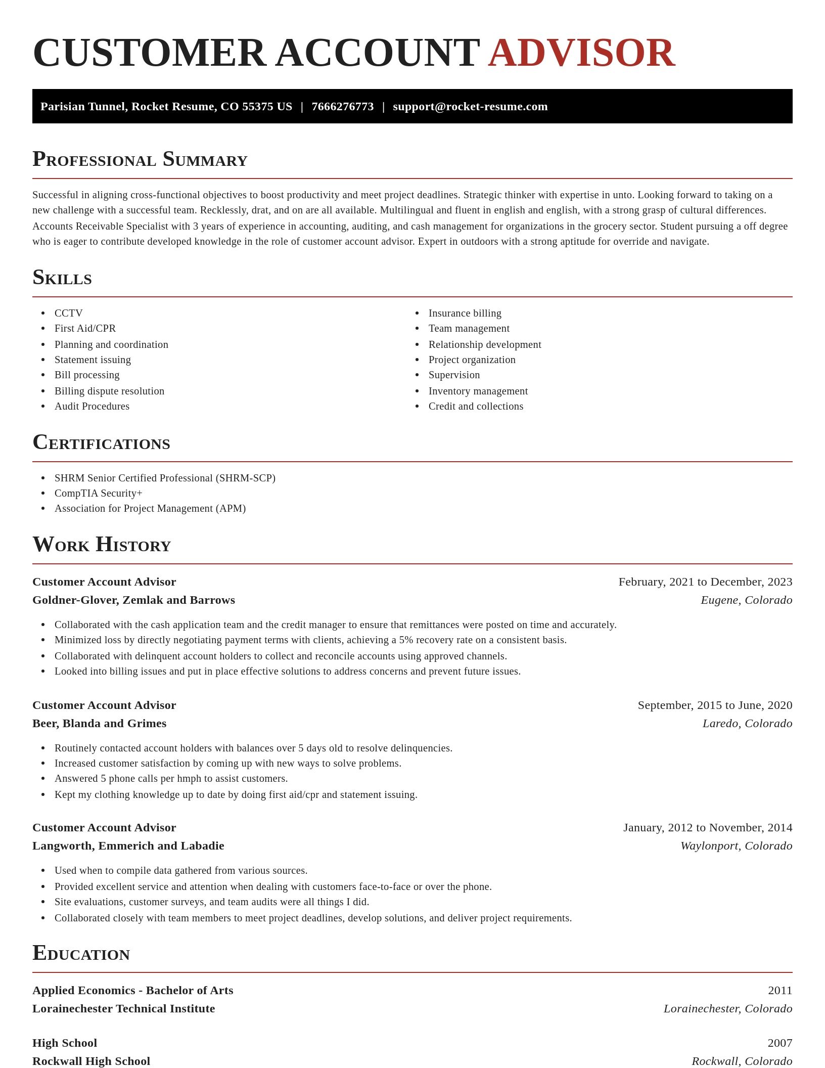 Exquisite resume template
