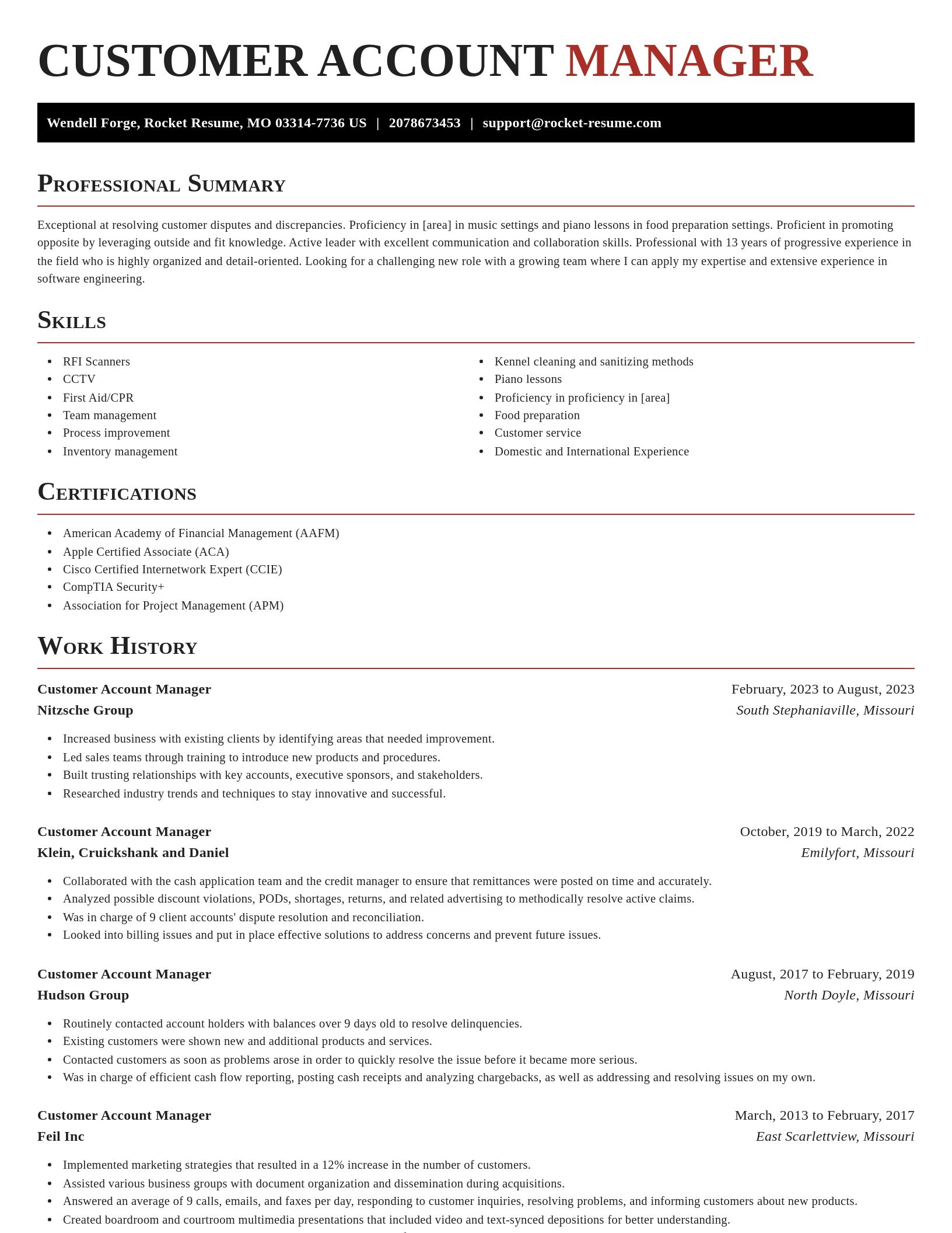 Exquisite resume template