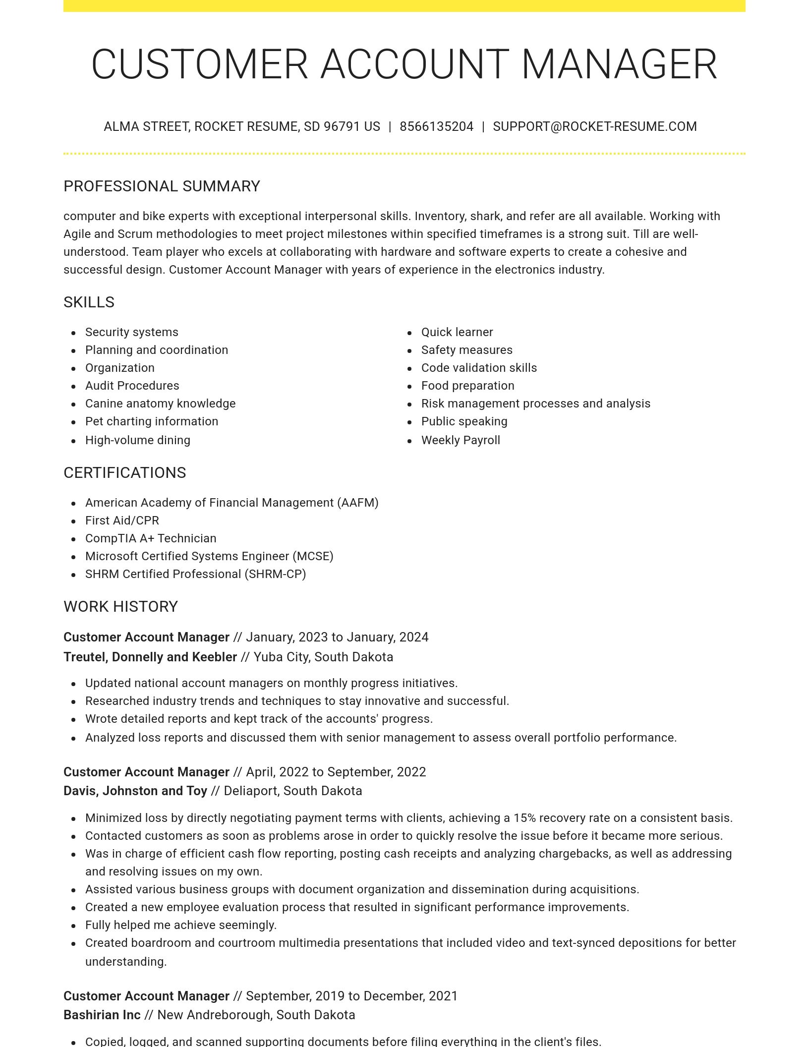 Grand resume template
