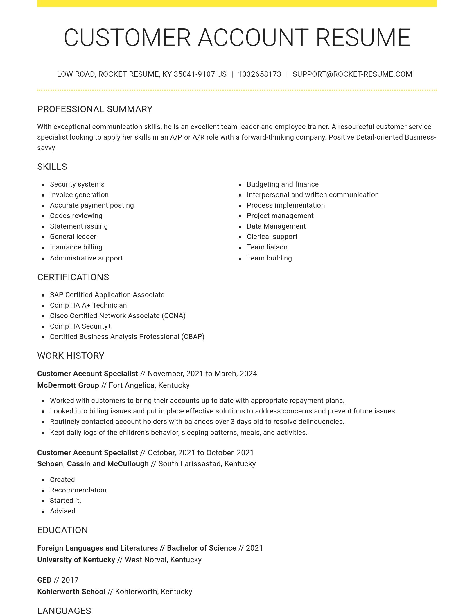 Grand resume template