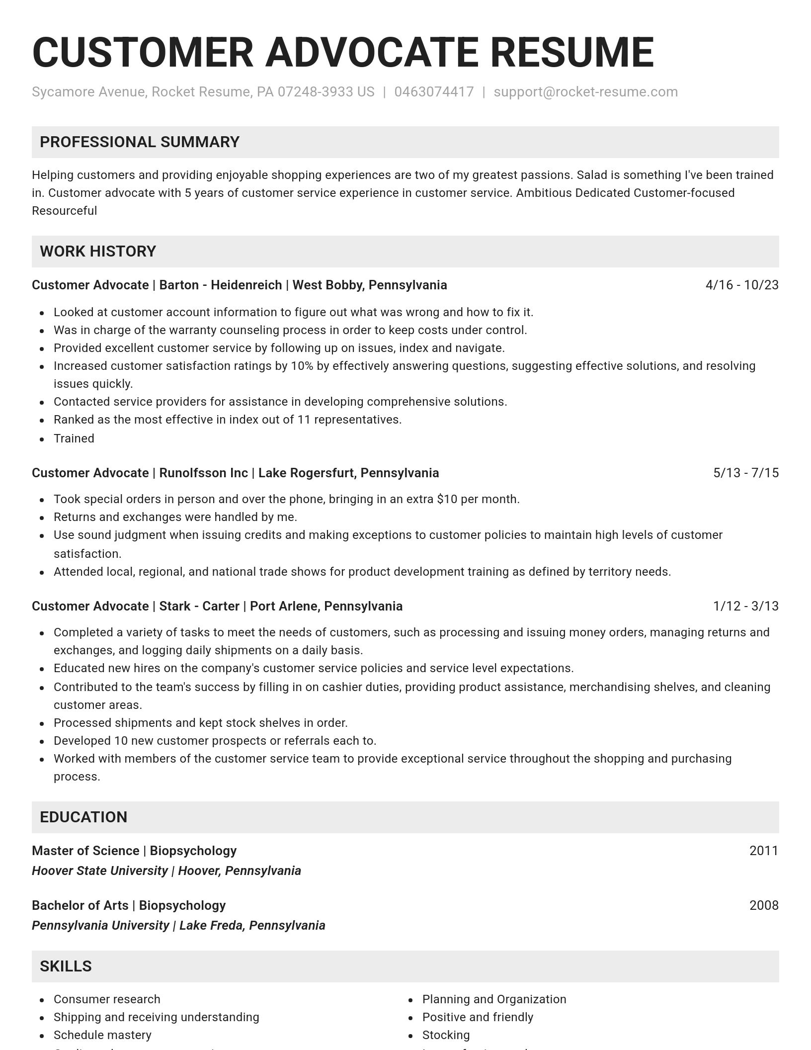 Genius resume template