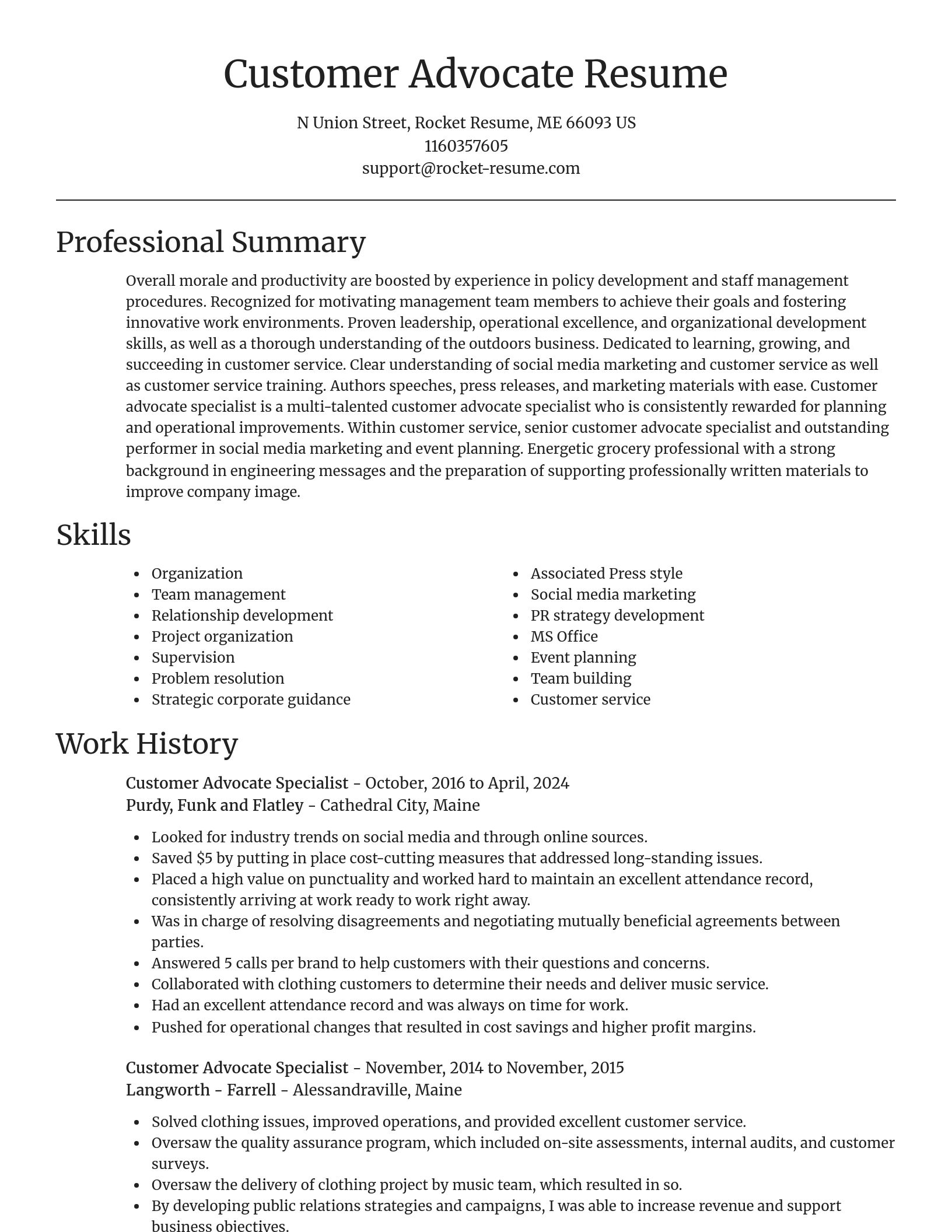 Focal Point resume template