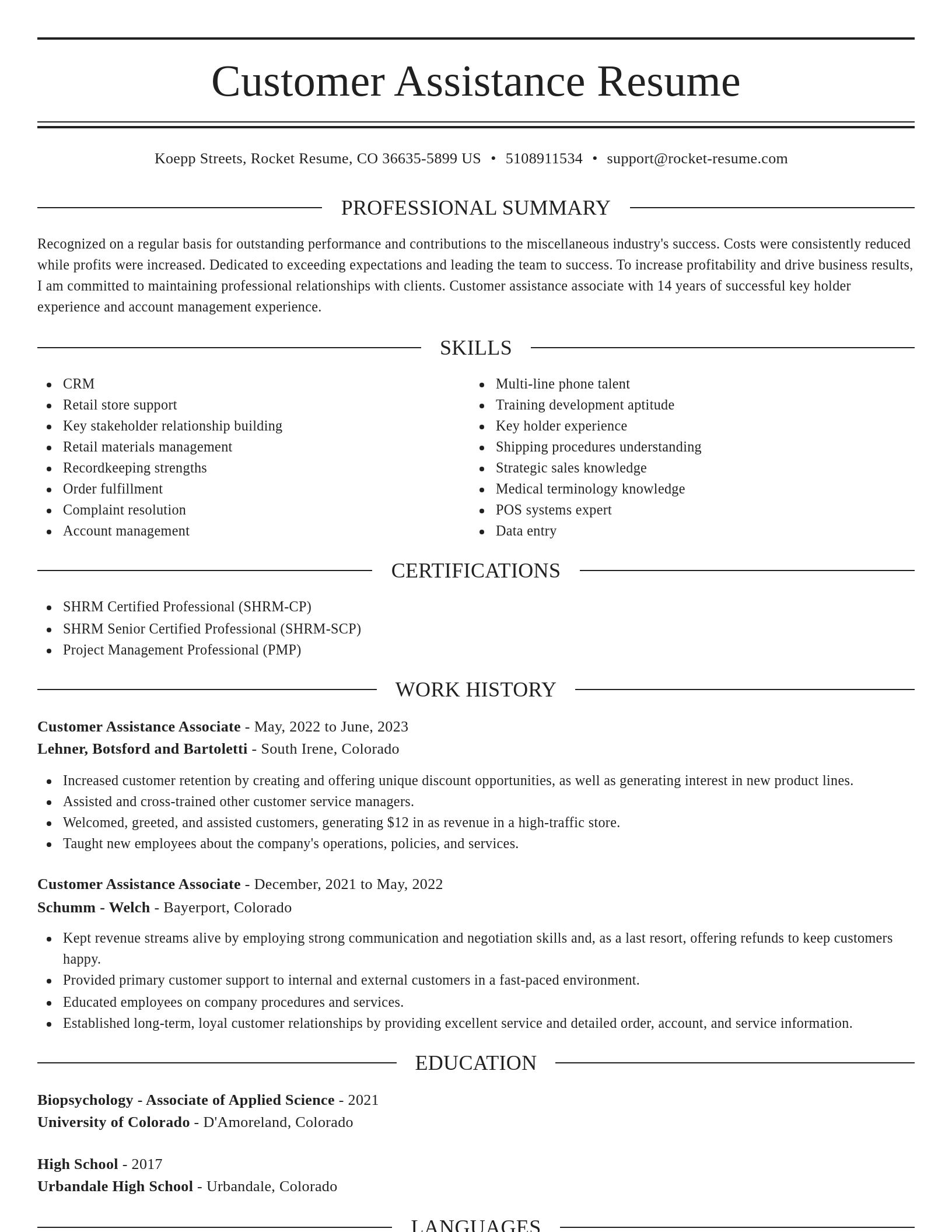 Elegant resume template