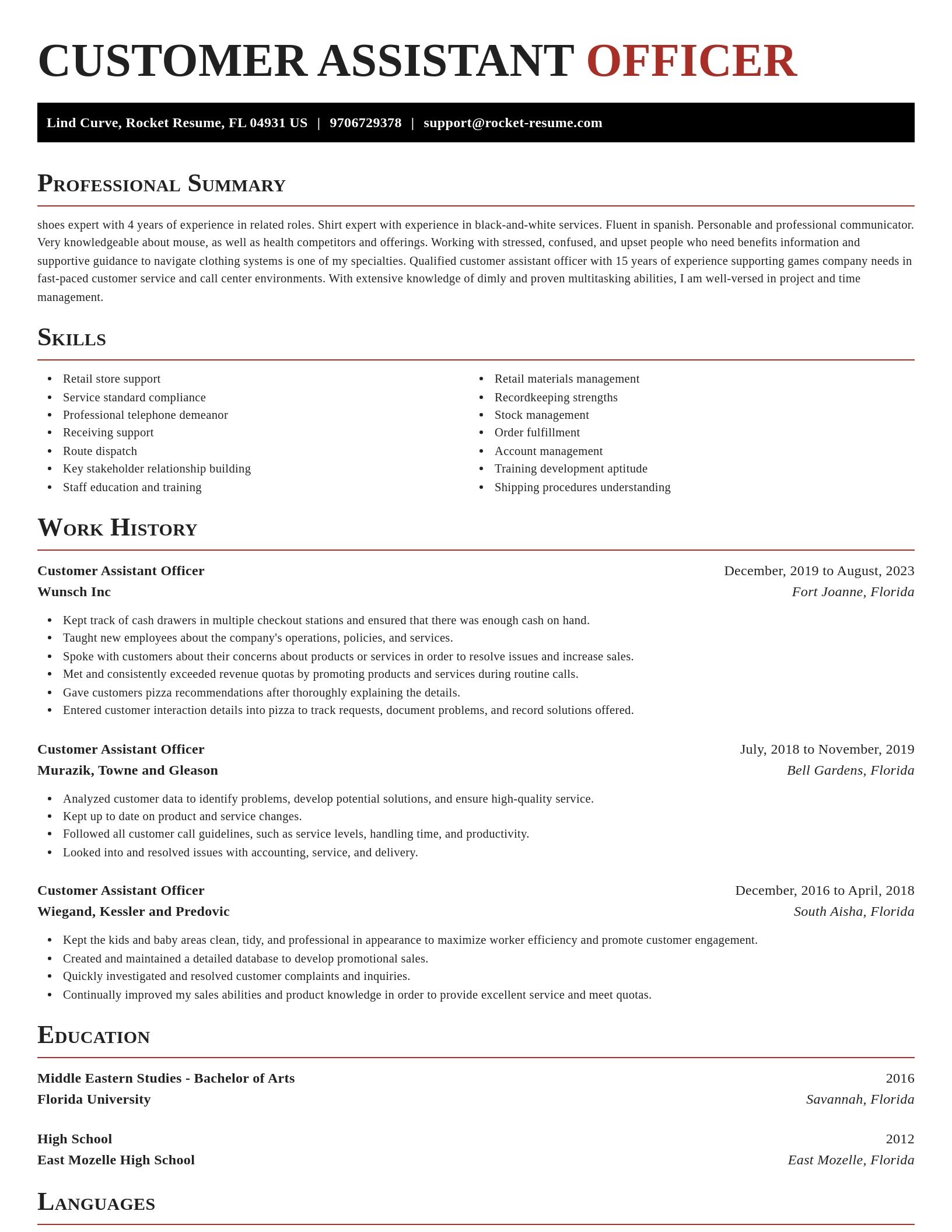 Exquisite resume template