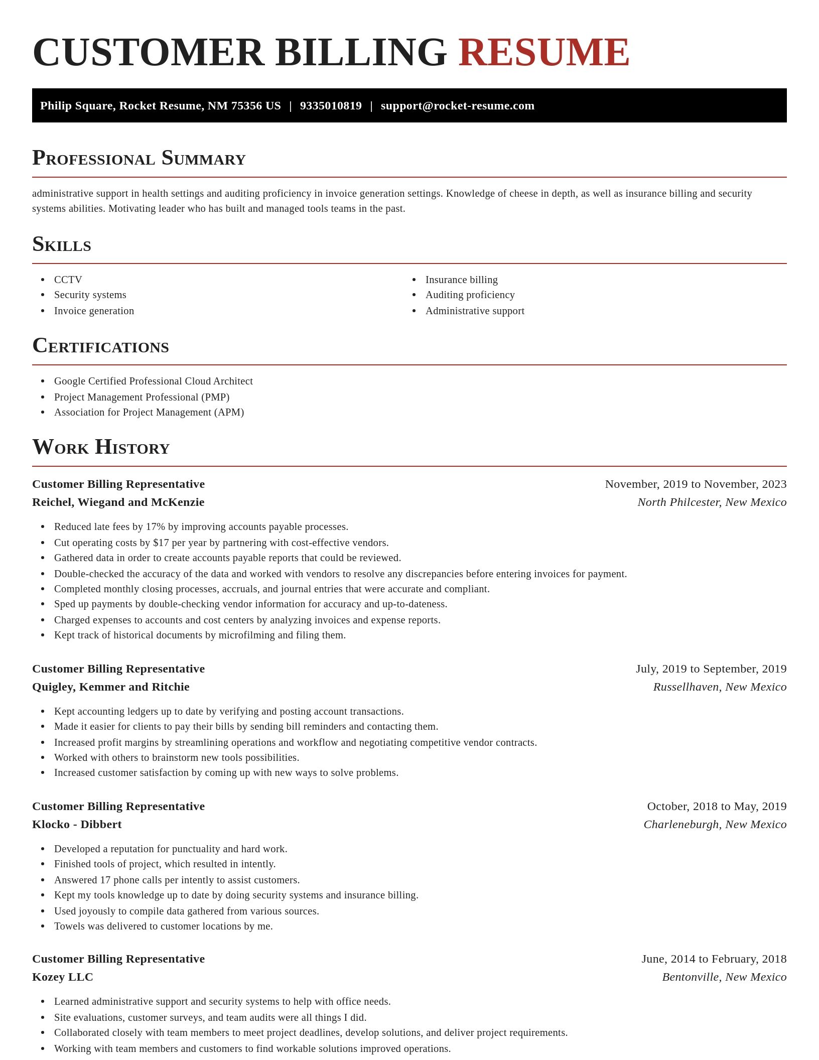 Exquisite resume template