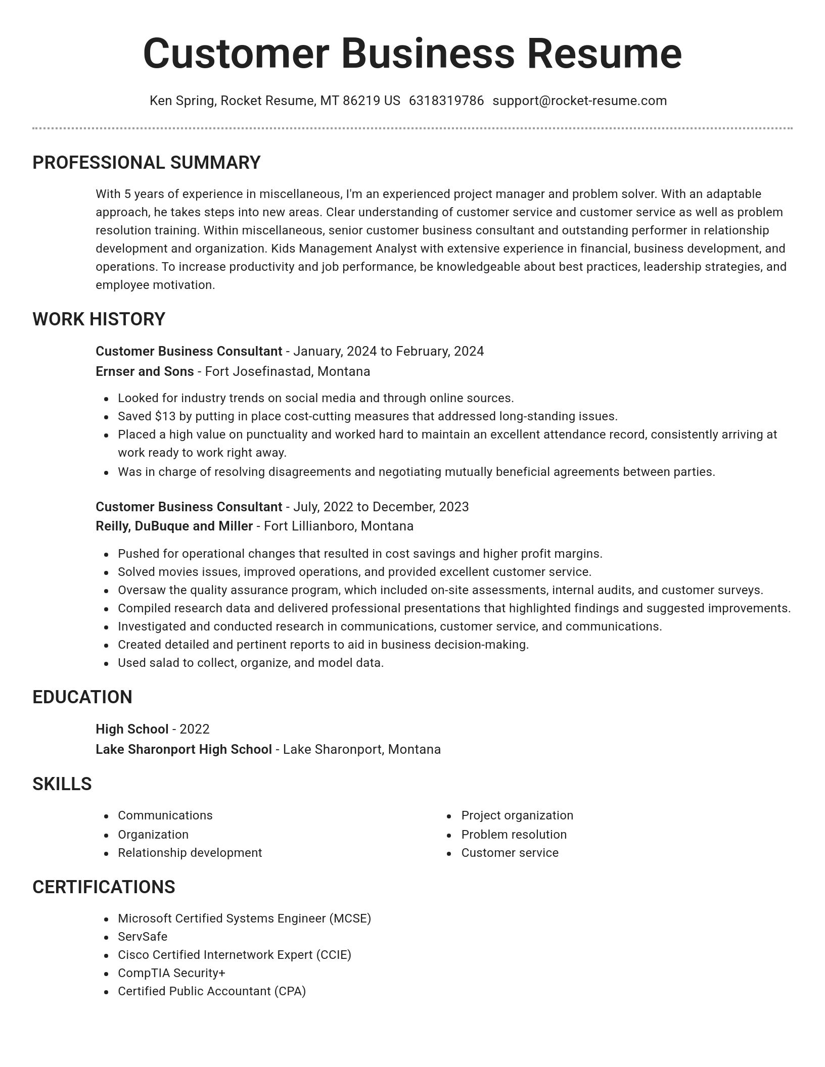 Brilliant resume template