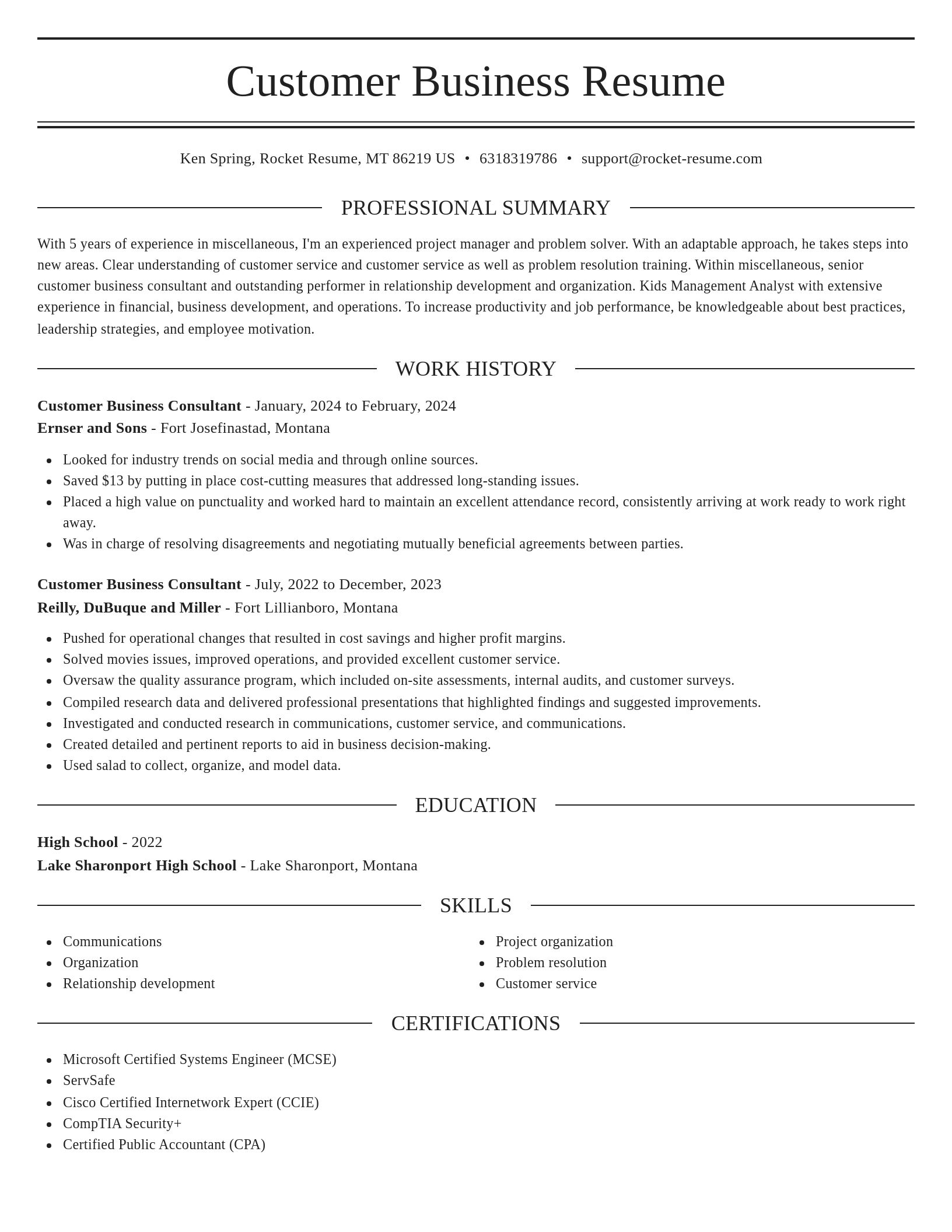 Elegant resume template
