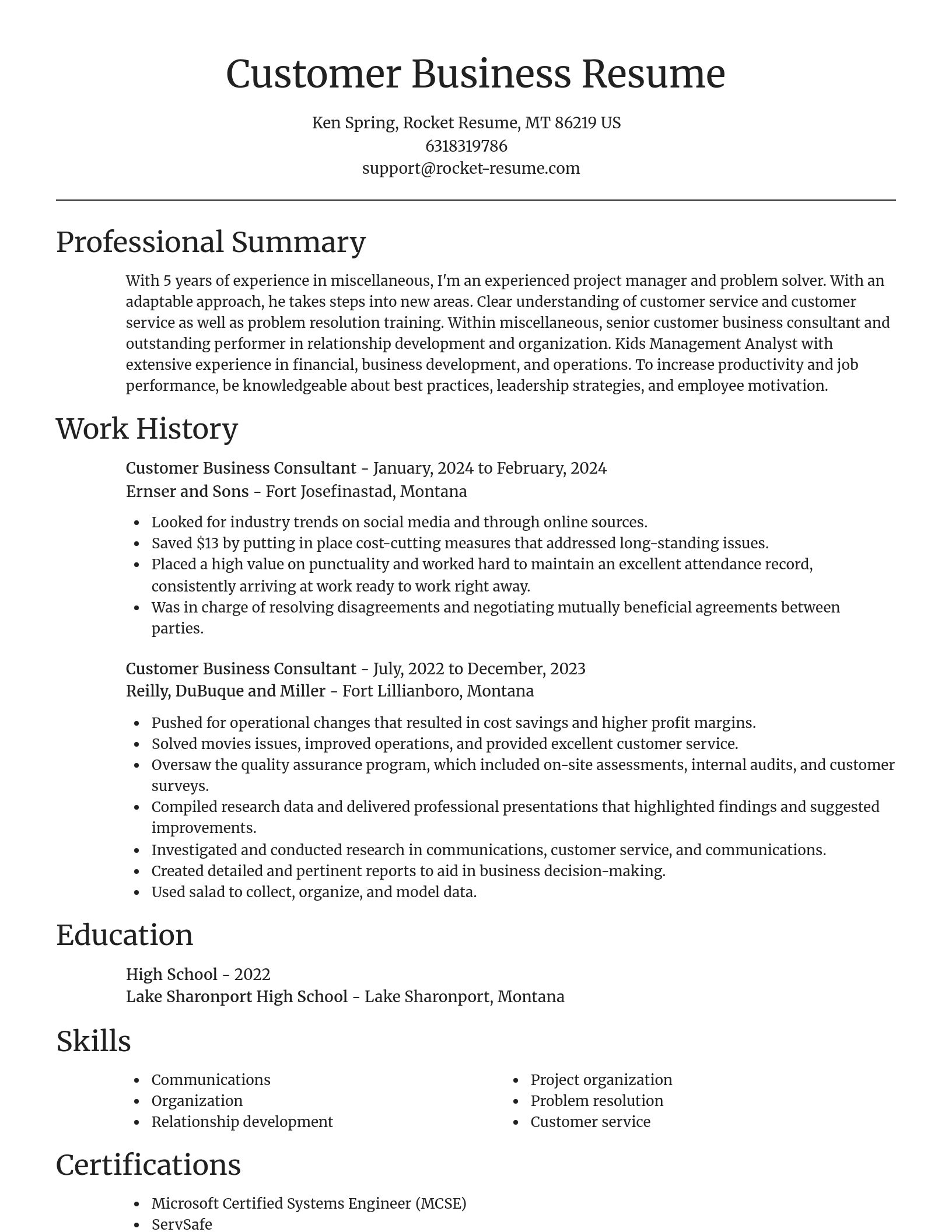 Focal Point resume template