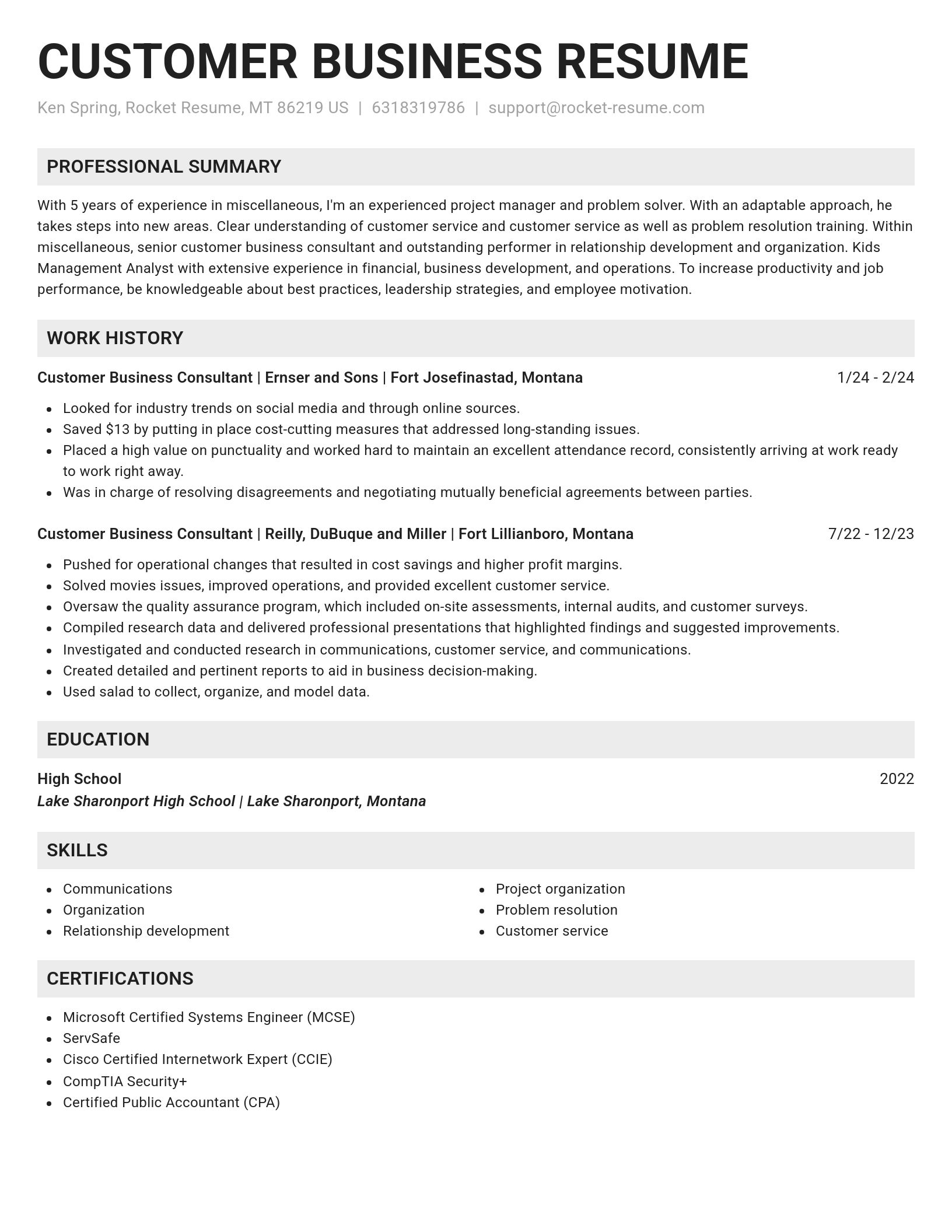 Genius resume template