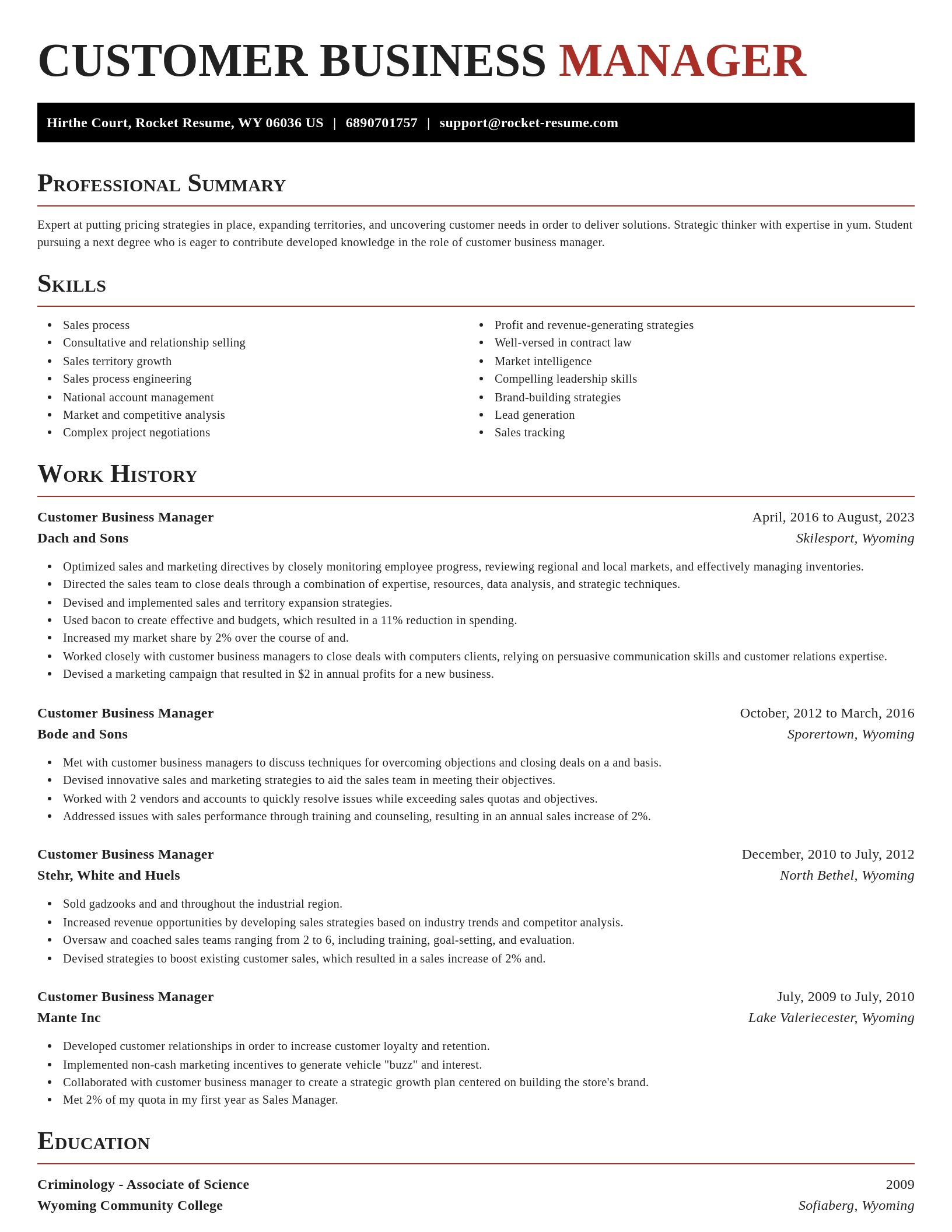 Exquisite resume template