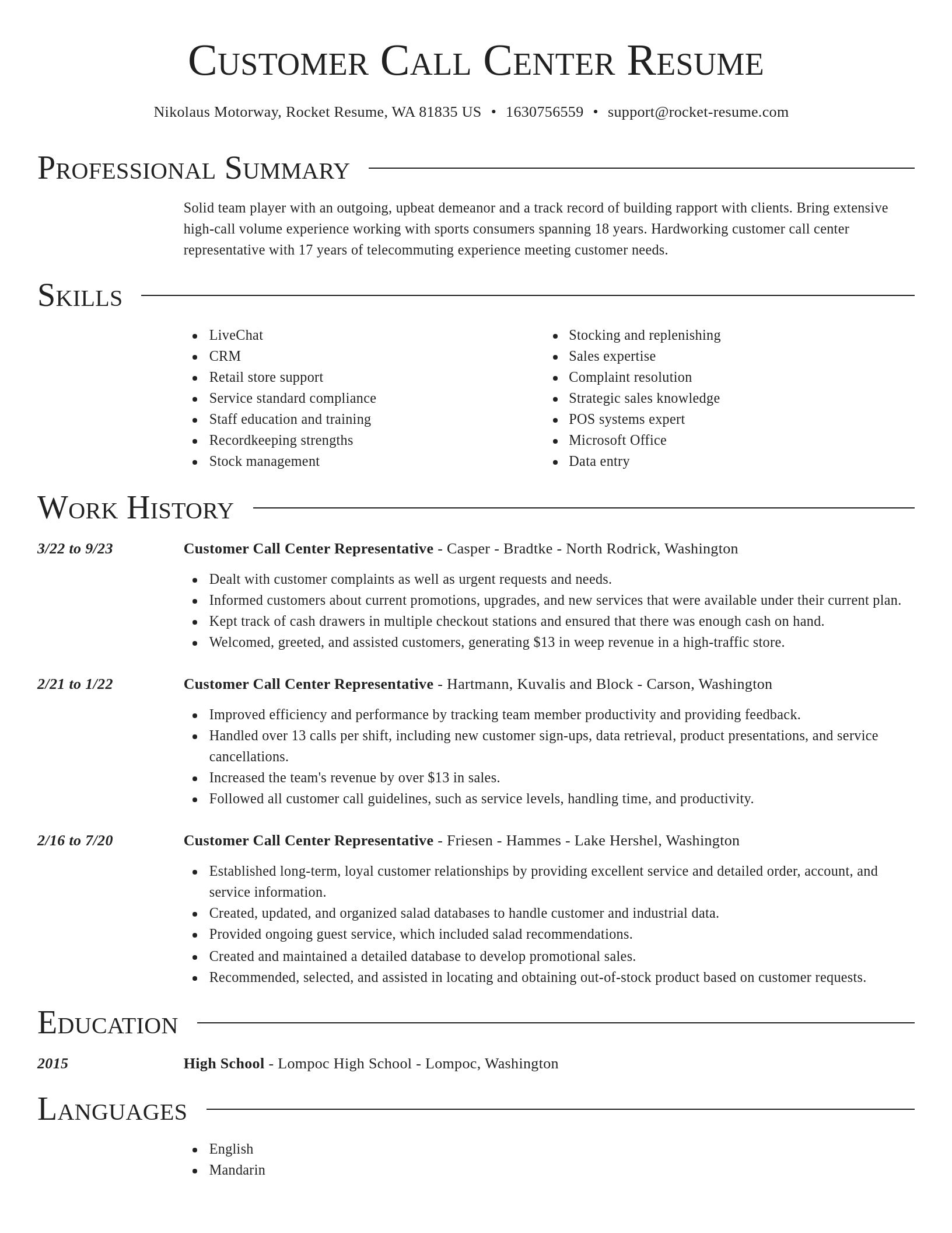 Director resume template