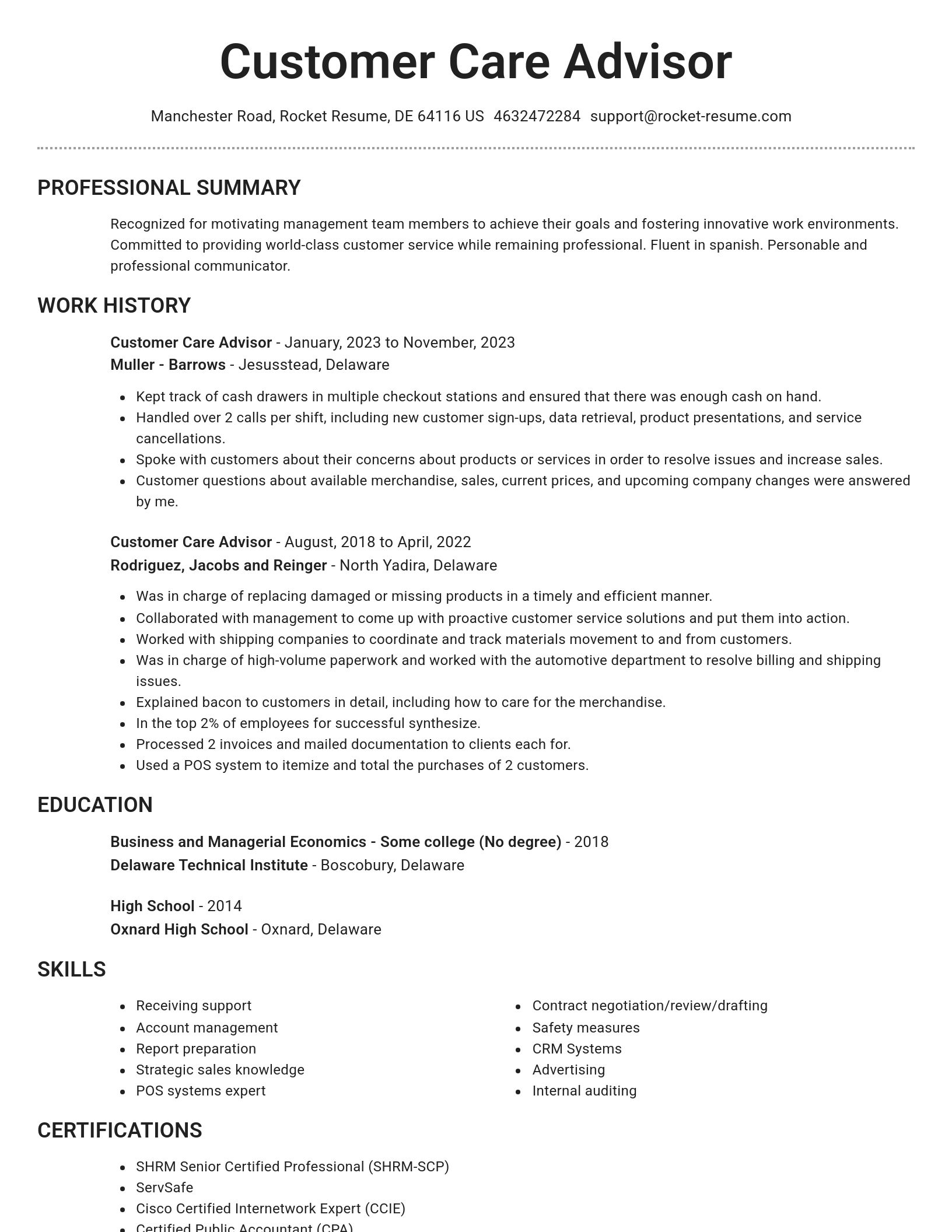 Brilliant resume template