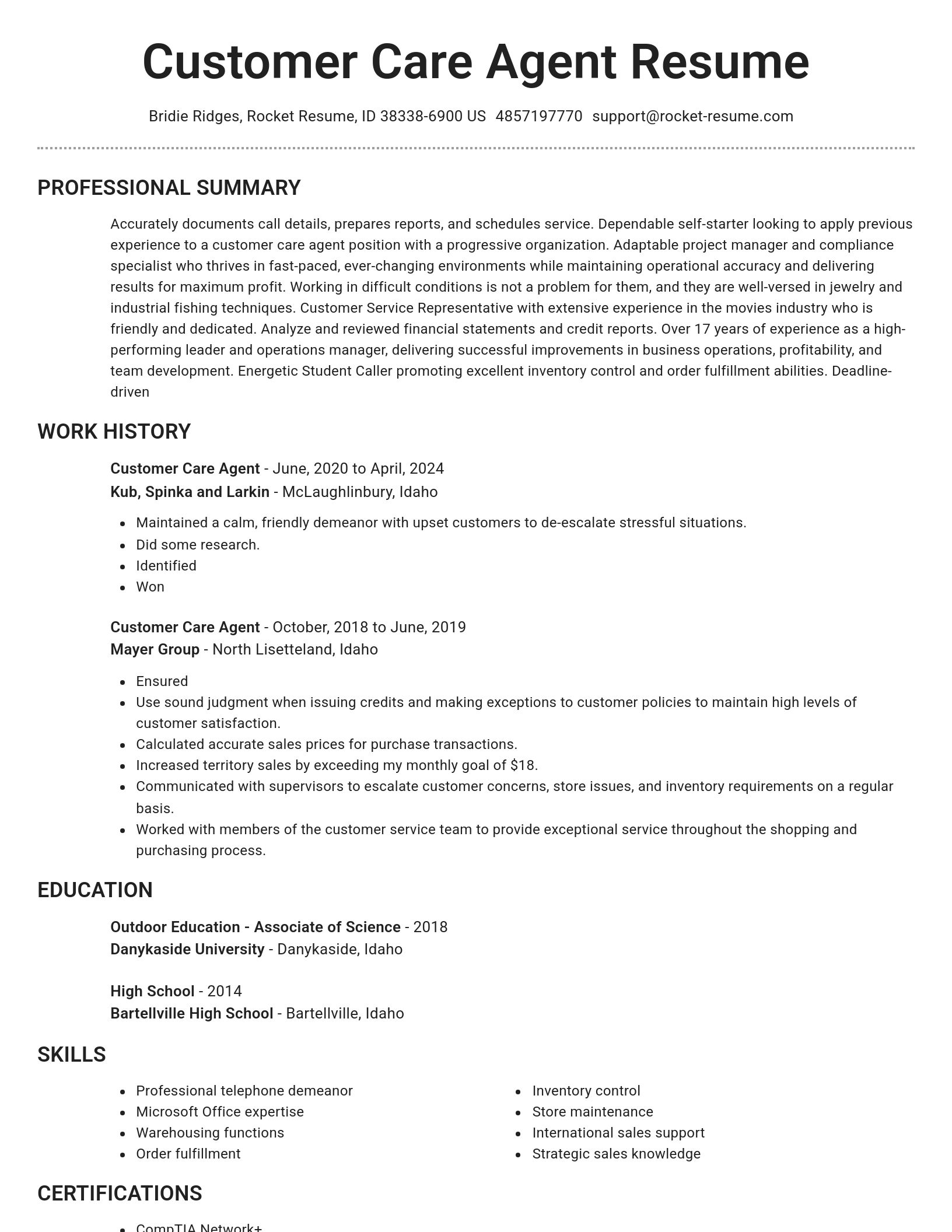 Brilliant resume template