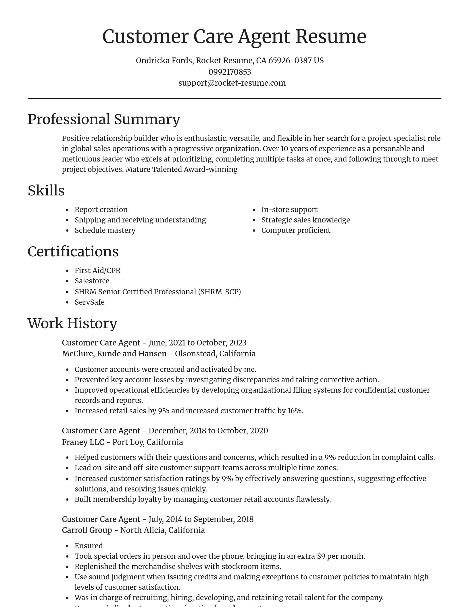 Focal Point resume template