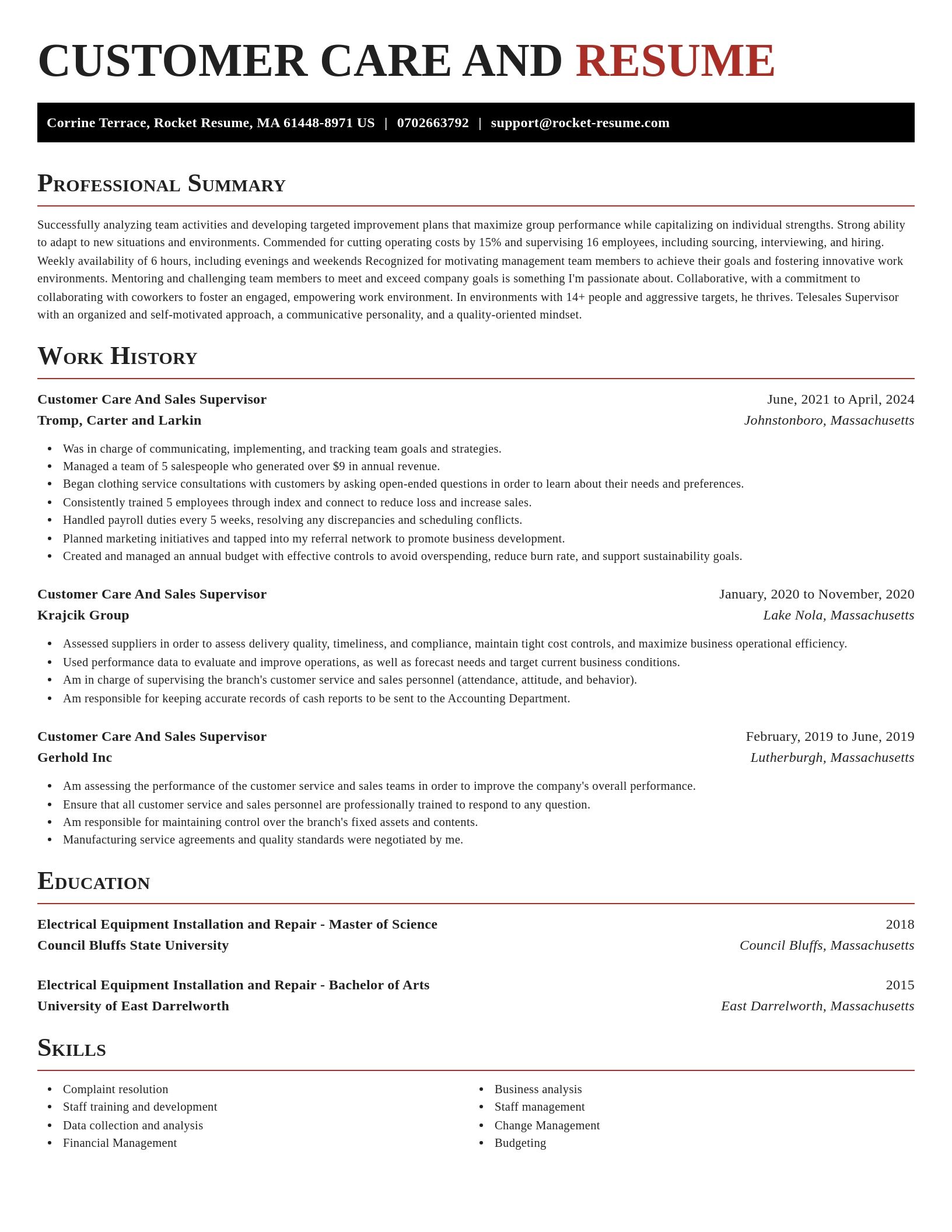 Exquisite resume template