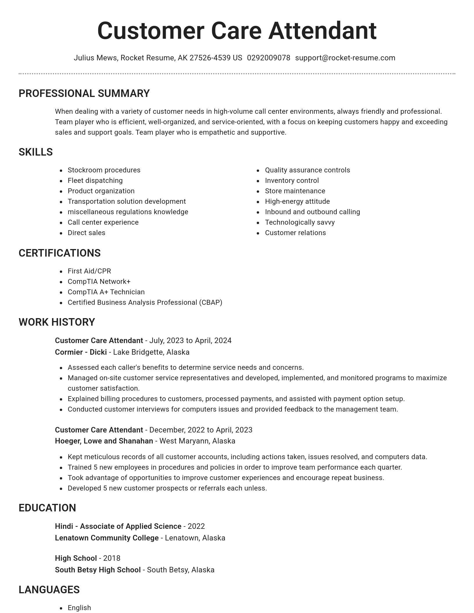 Brilliant resume template
