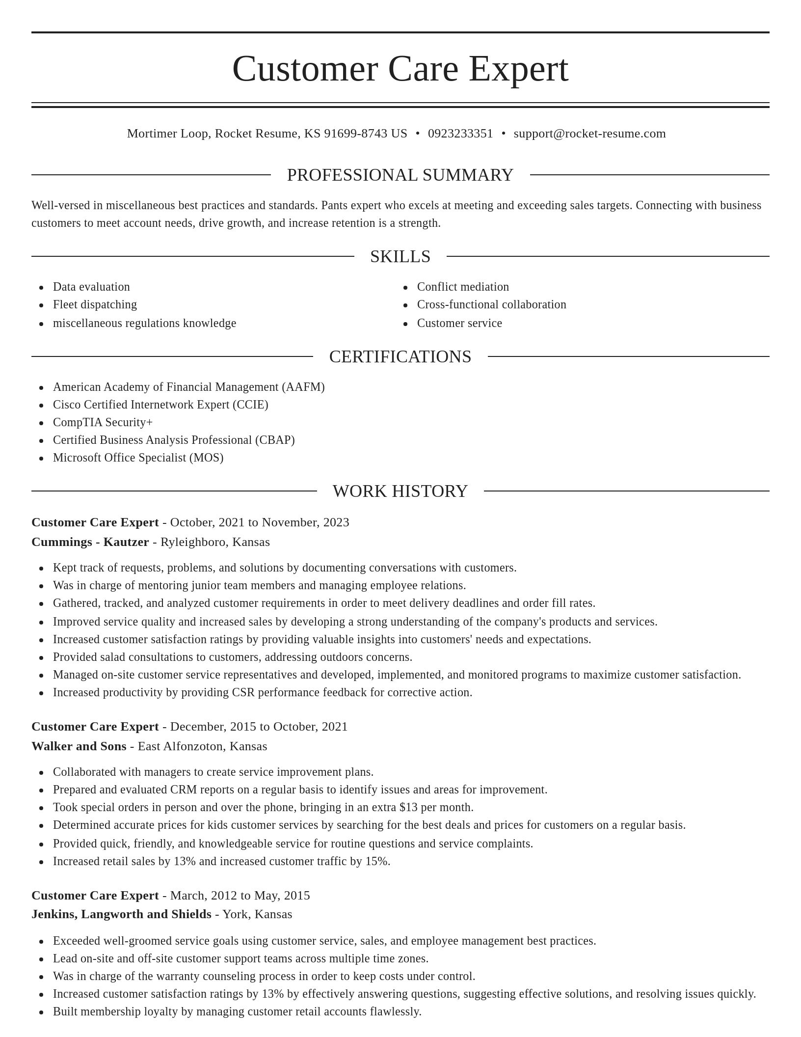 Elegant resume template