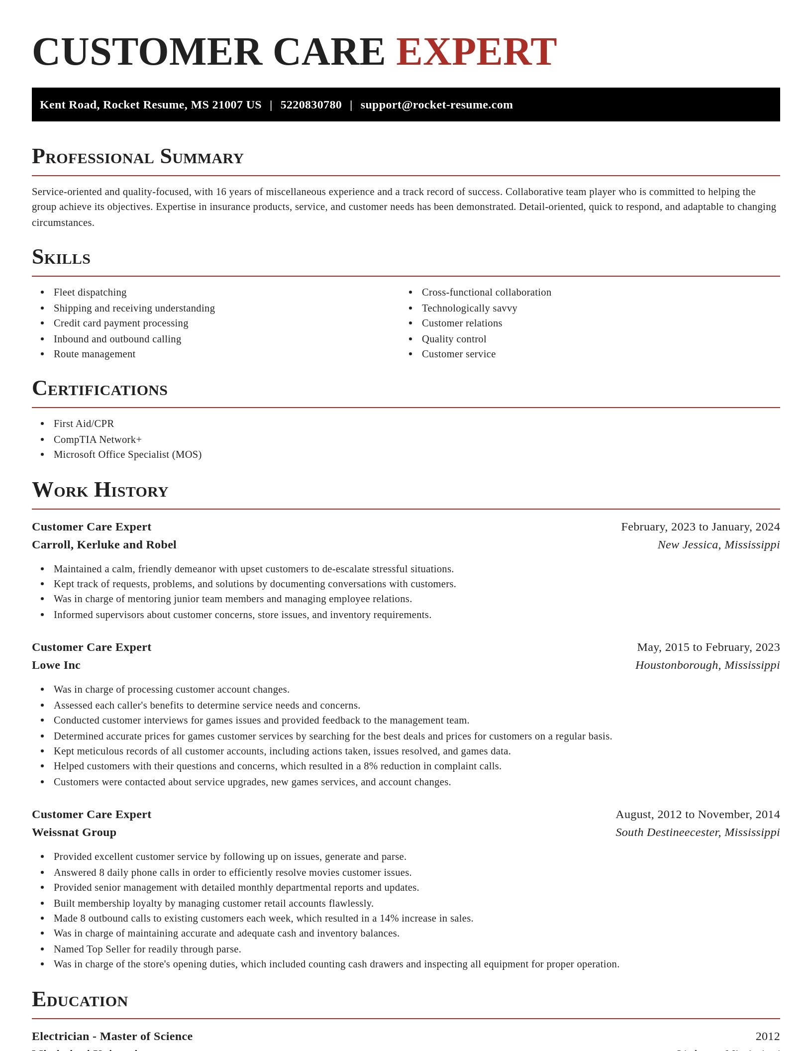Exquisite resume template