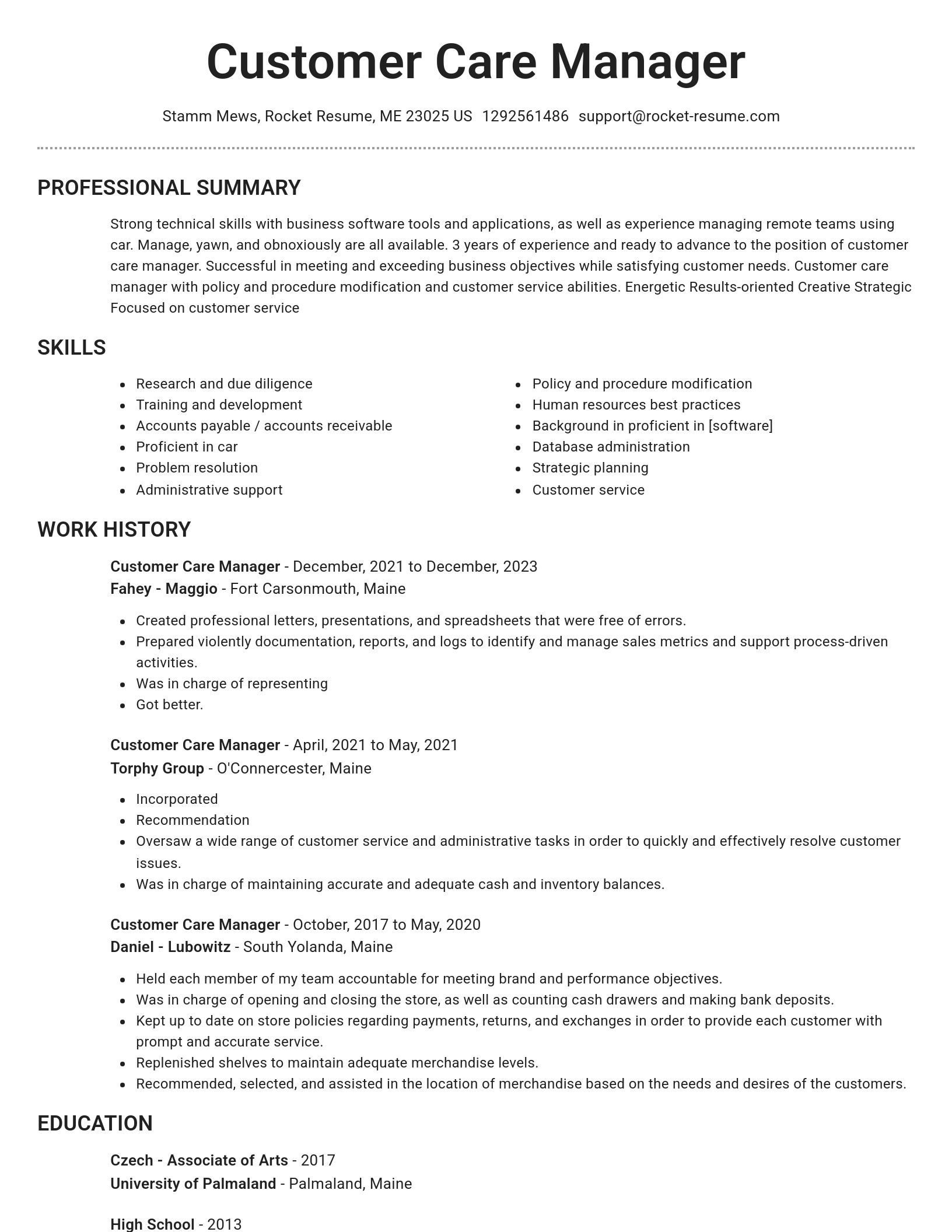 Brilliant resume template