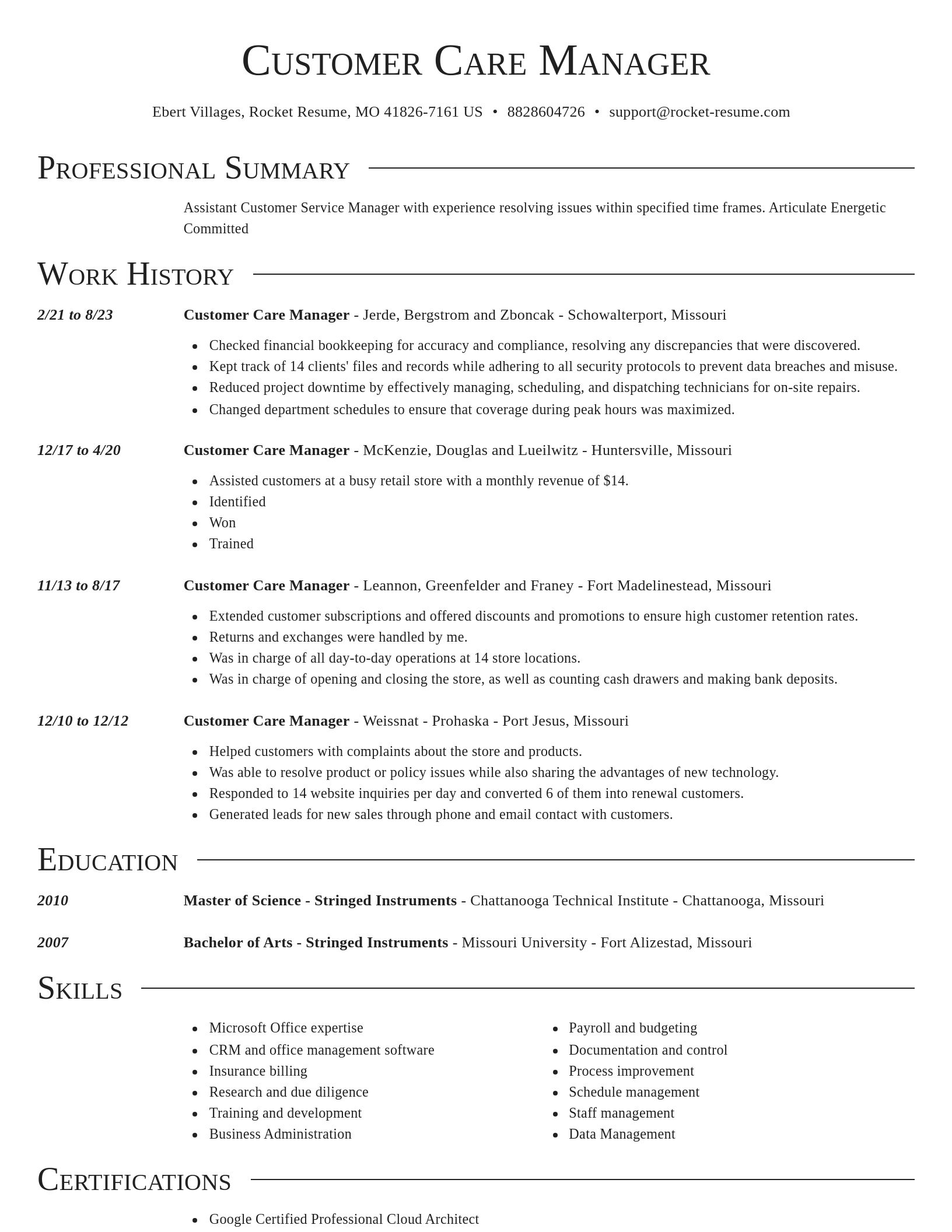 Director resume template