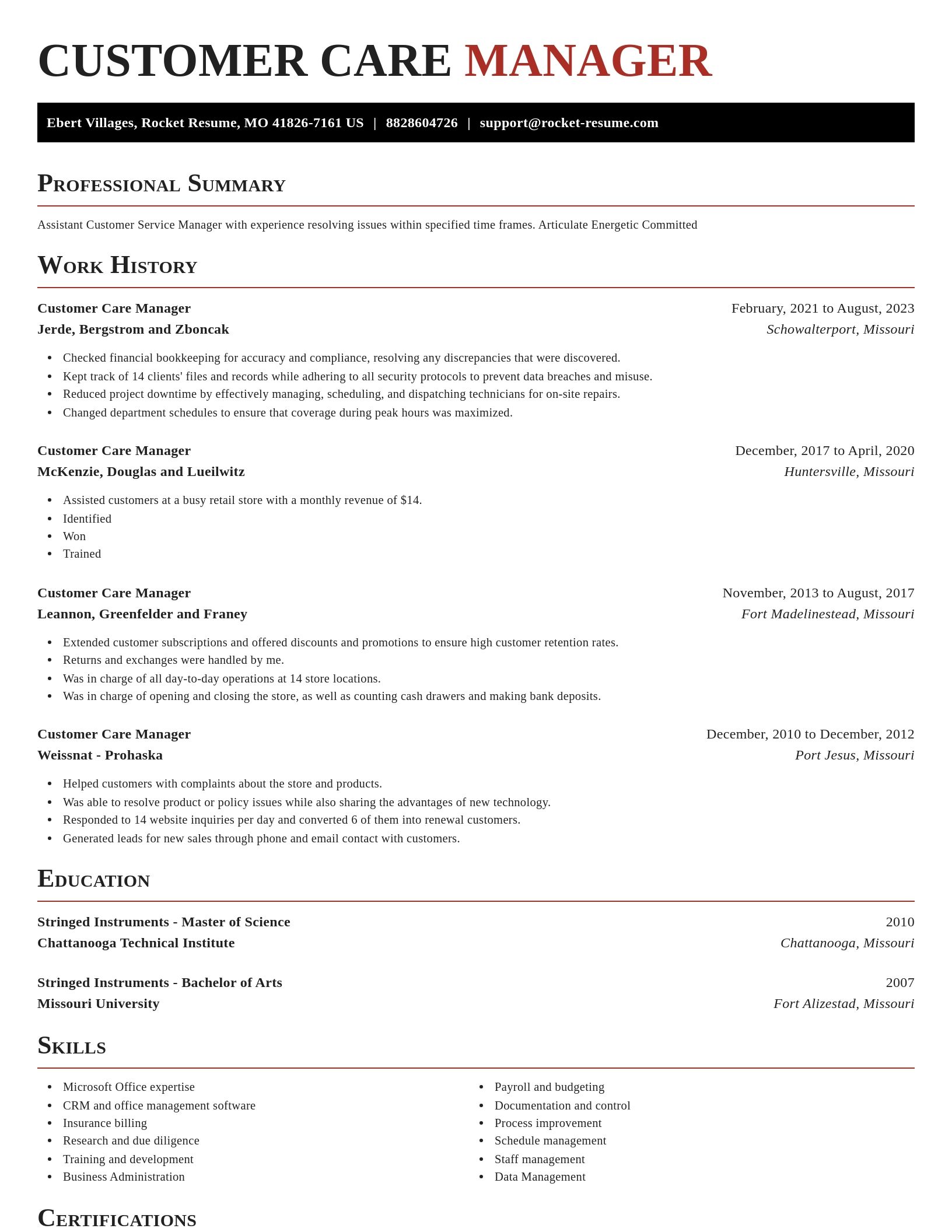 Exquisite resume template