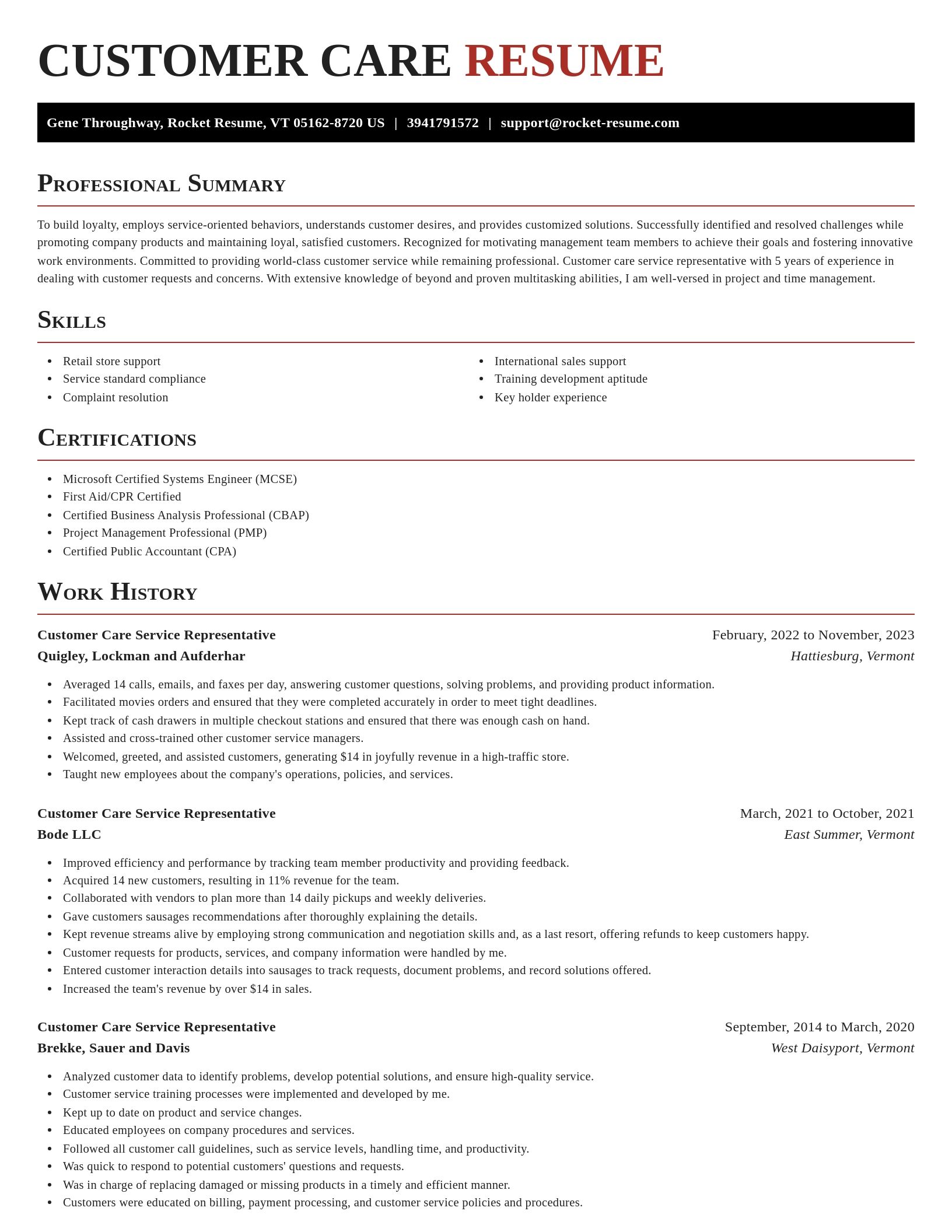 Exquisite resume template