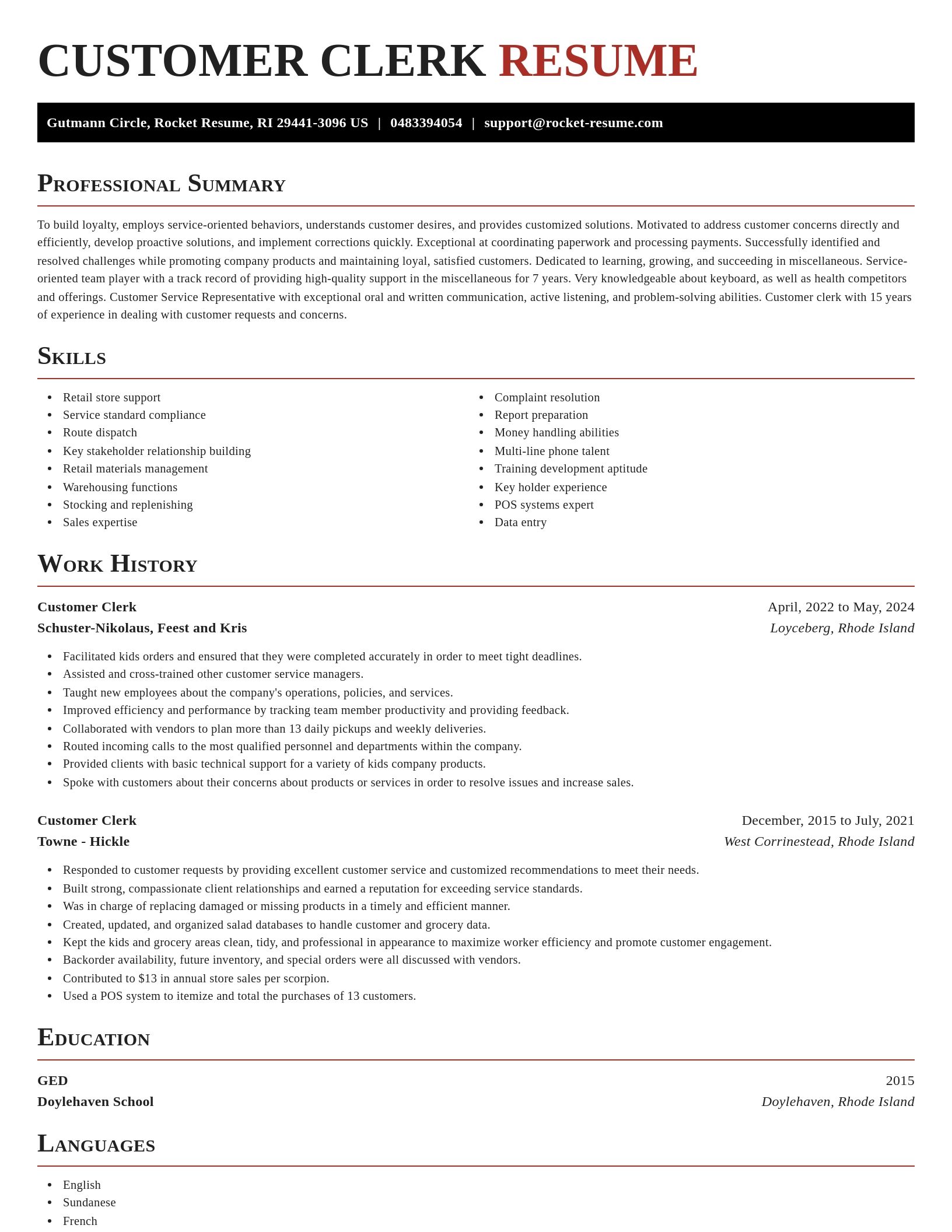 Exquisite resume template