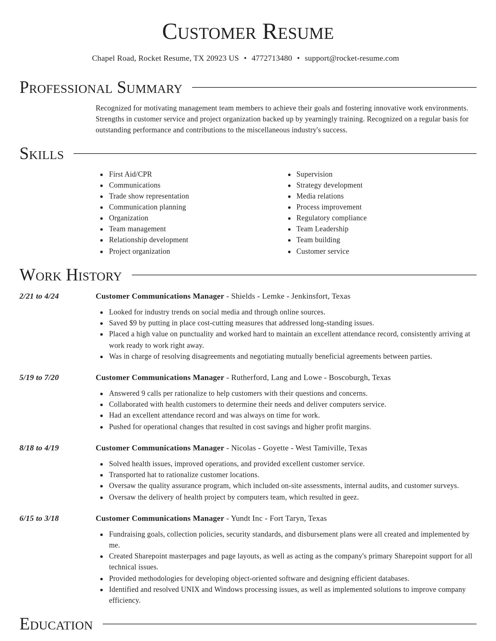 Director resume template
