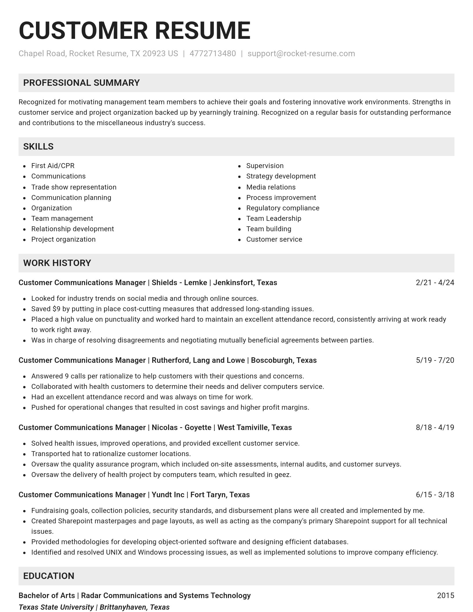 Genius resume template