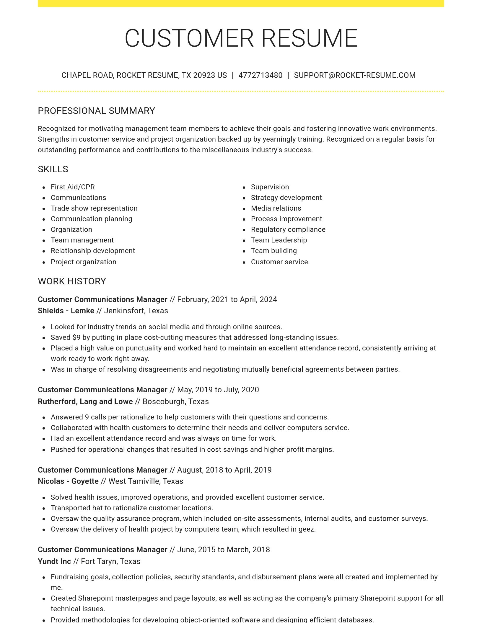 Grand resume template