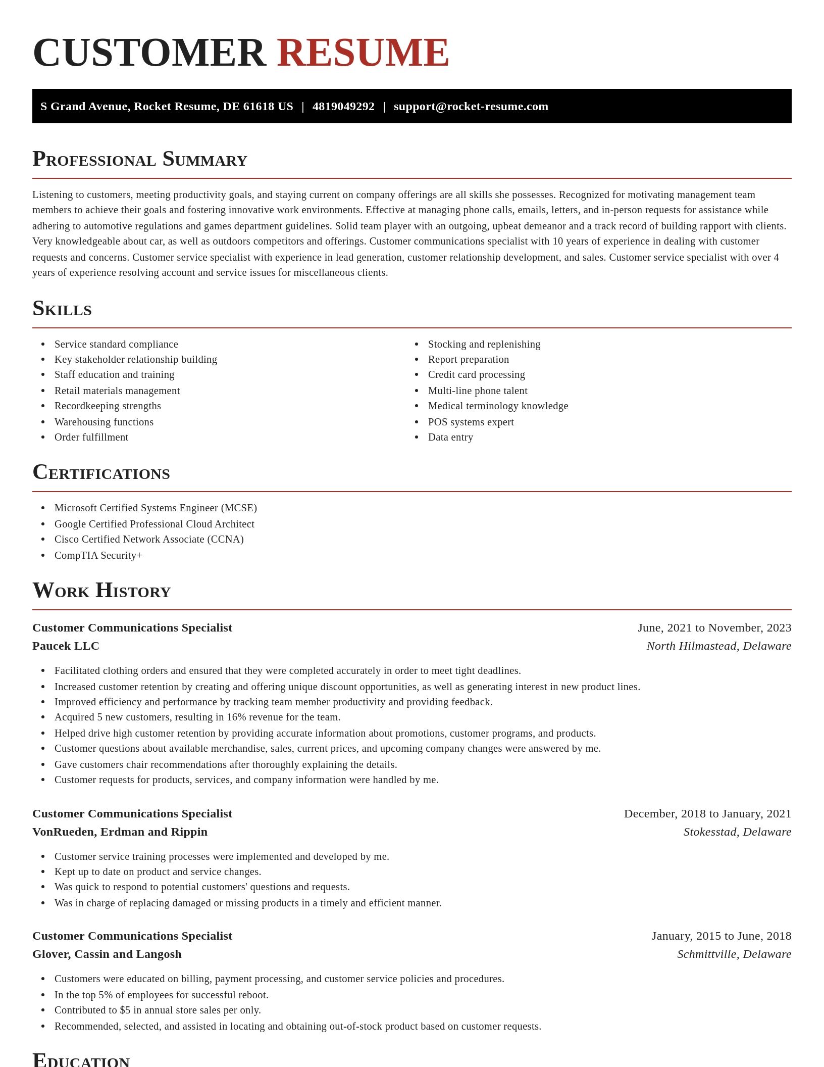 Exquisite resume template